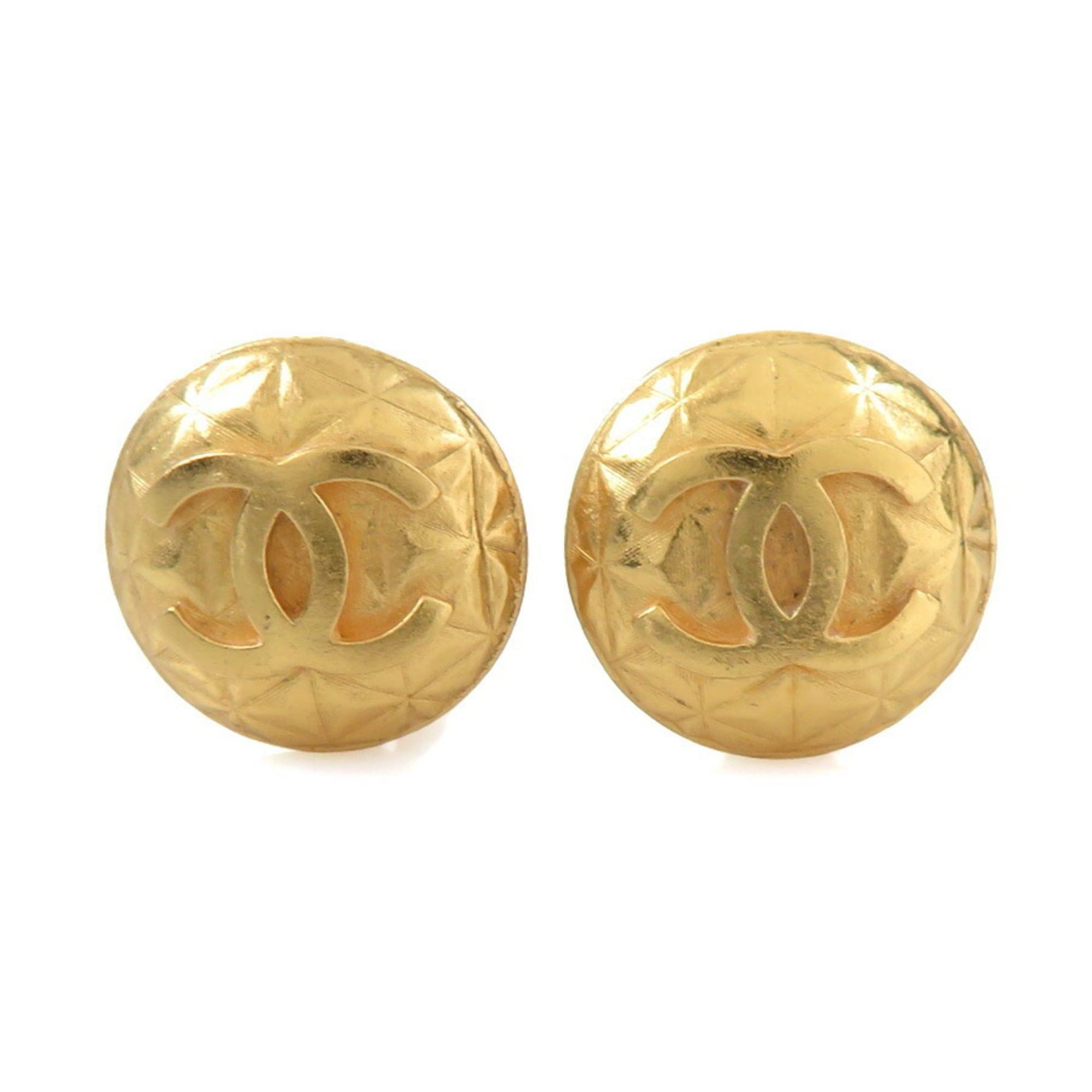 Chanel CHANEL Coco Mark Metal Gold Earrings for Women e61411i Size ONE SIZE - 1 Thumbnail