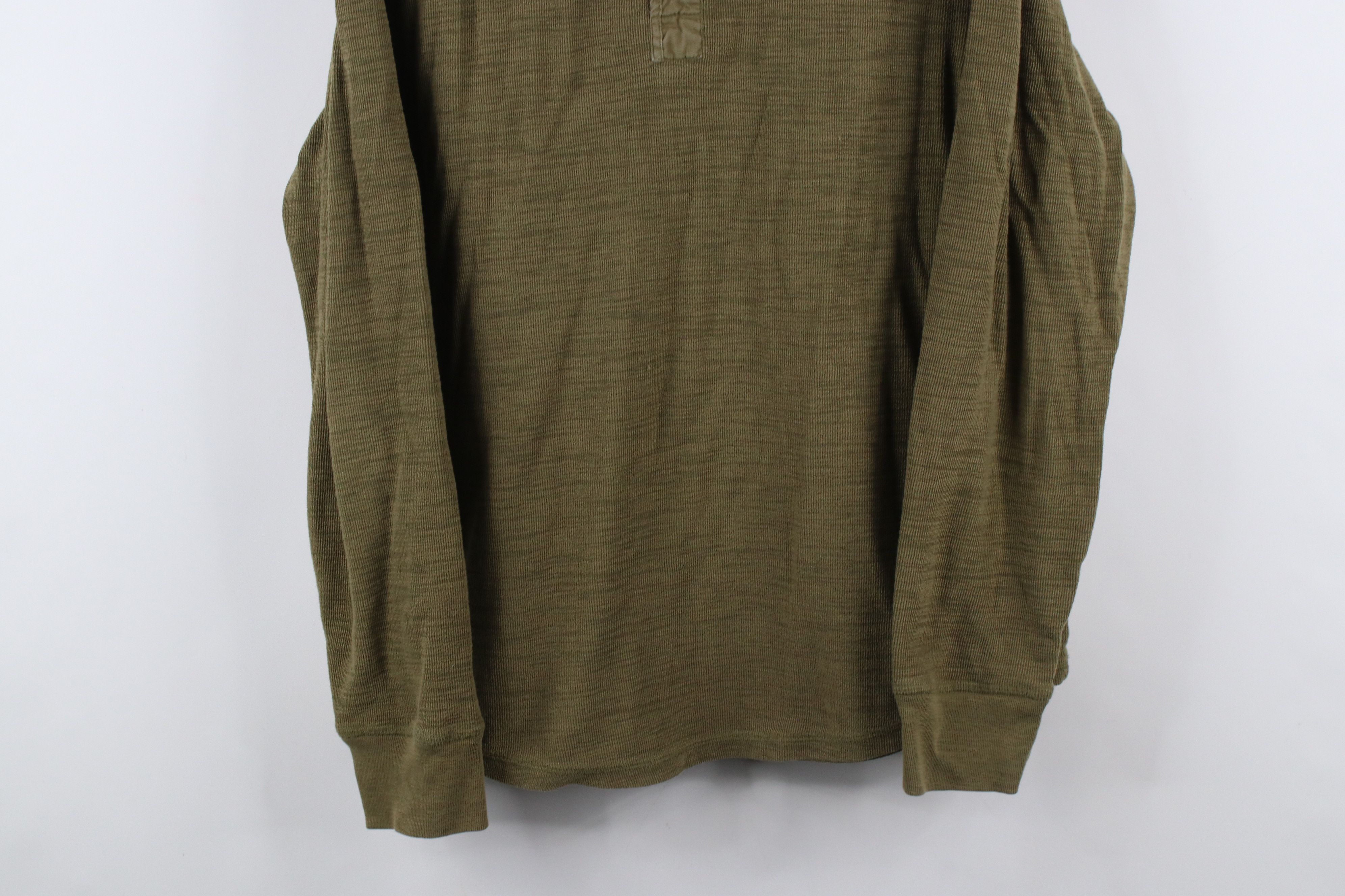 Vintage Vintage 90s Y2K Streetwear Ribbed Long Sleeve Henley T-Shirt Size US L / EU 52-54 / 3 - 3 Thumbnail
