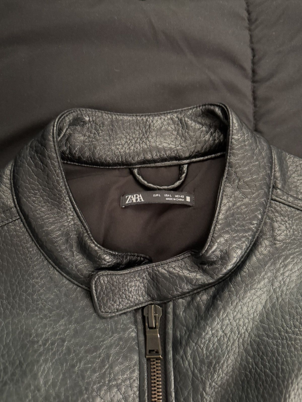 Zara Zara Black Bomber Leather Jacket Size US M / EU 48-50 / 2 - 2 Thumbnail