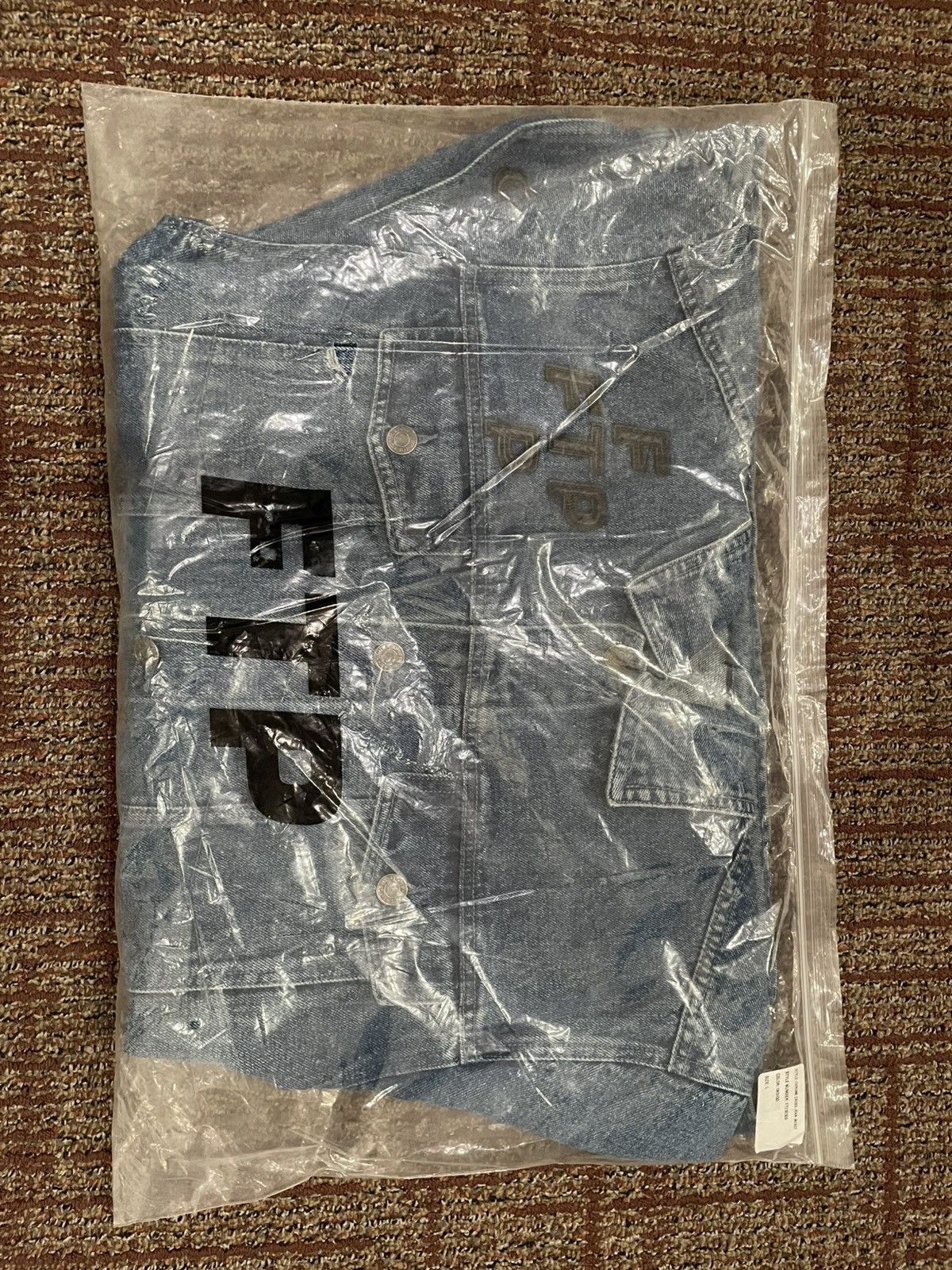 Fuck The Population FTP Cross Logo Denim Trucker Jacket (Large) Size US L / EU 52-54 / 3 - 2 Thumbnail