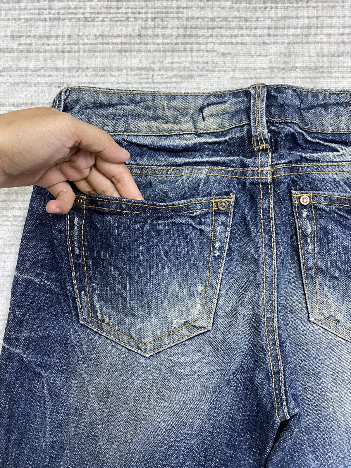 If Six Was Nine × Japanese Brand × Vintage Vintage Flare Tbj Nearby Distressed Denim Jeans Size US 27 - 13 Thumbnail