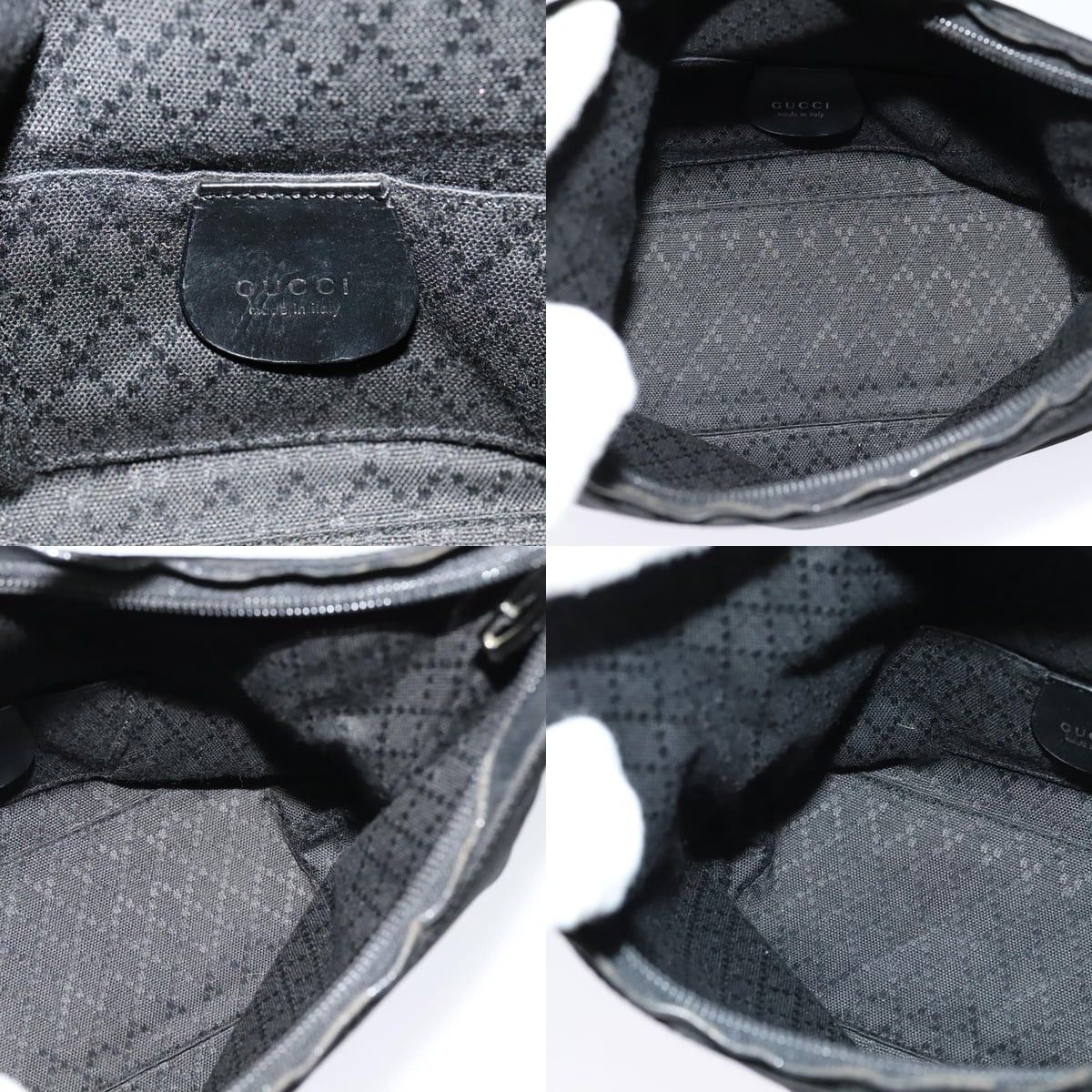 Gucci GUCCI Handbag Nylon Black Silver 000 000 Size ONE SIZE - 11 Thumbnail