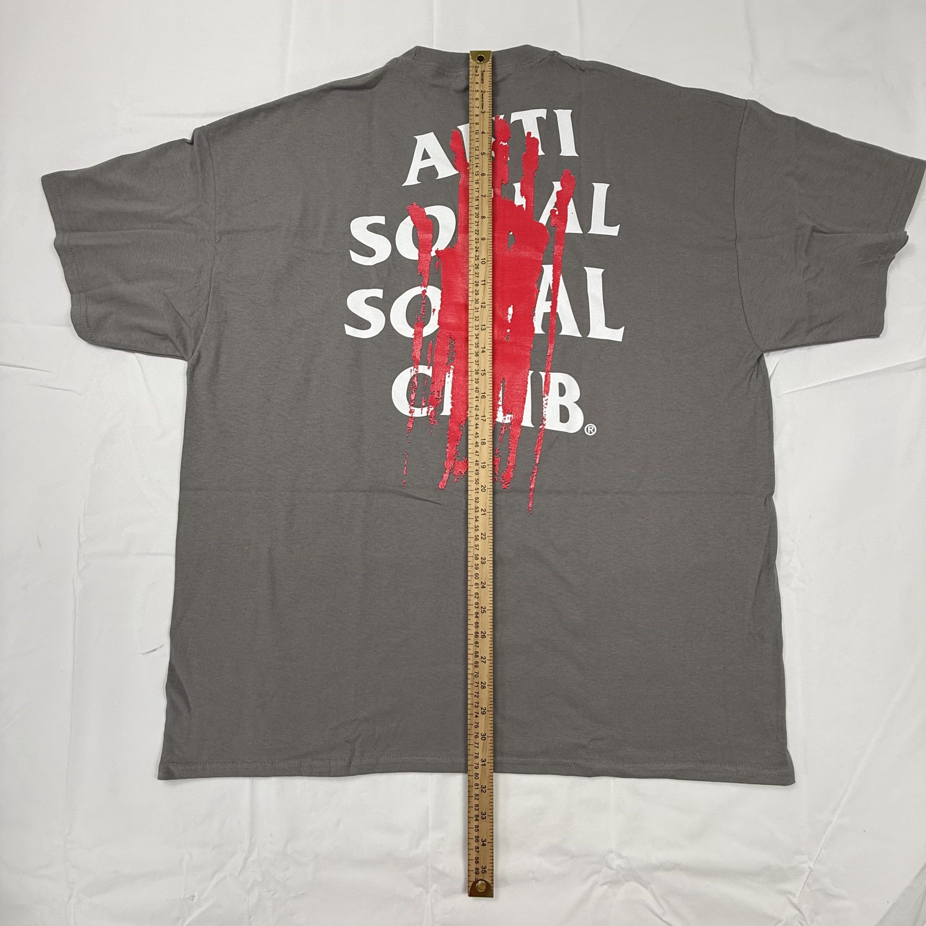 Anti Social Social Club Anti Social Social Club Bloody Handprint Grey T-Shirt Size US XXL / EU 58 / 5 - 5 Thumbnail
