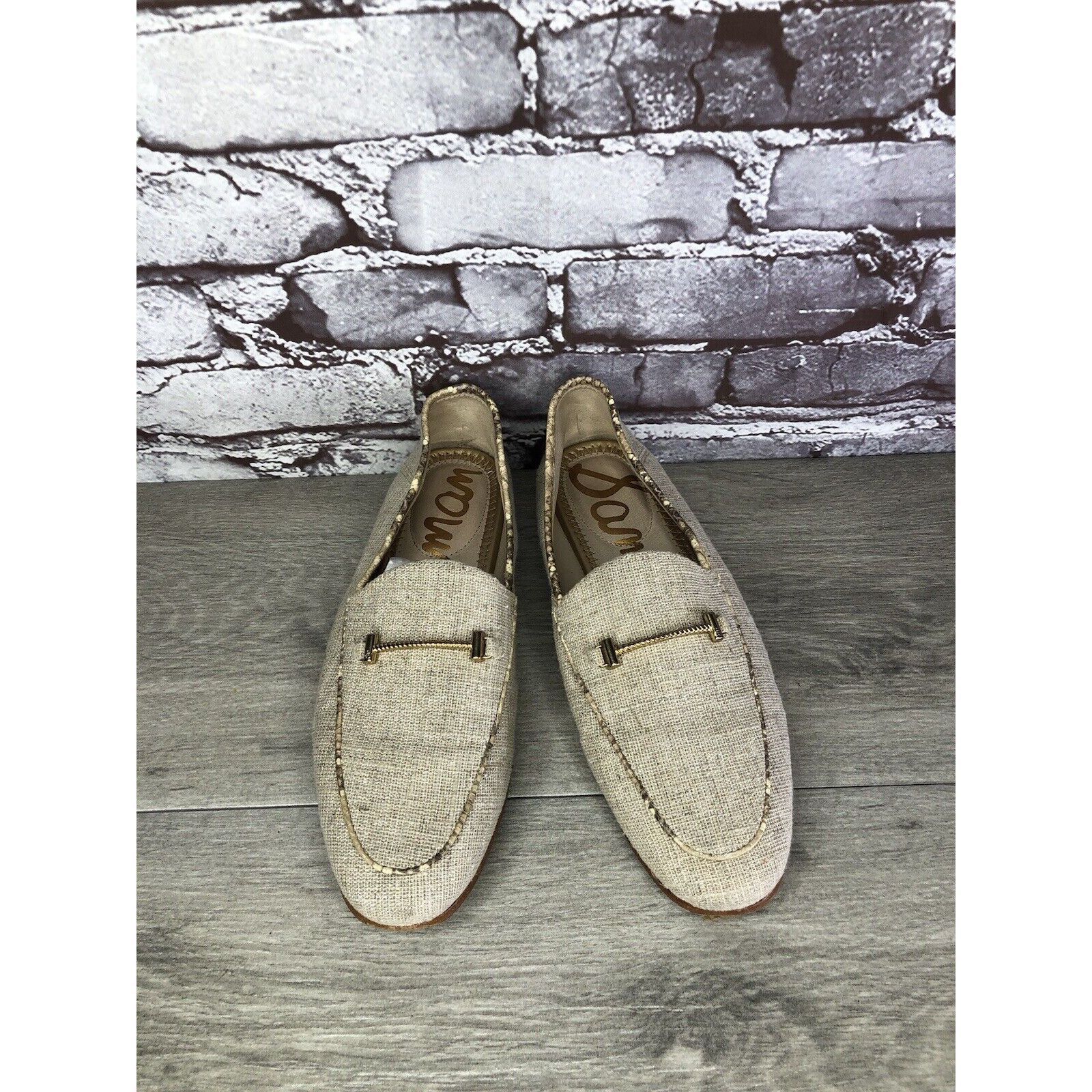 Sam Edelman Sam Edelman Lior Beige Leather Horsebit Almond Toe Slip On F Size US 7 / IT 37 - 20 Thumbnail