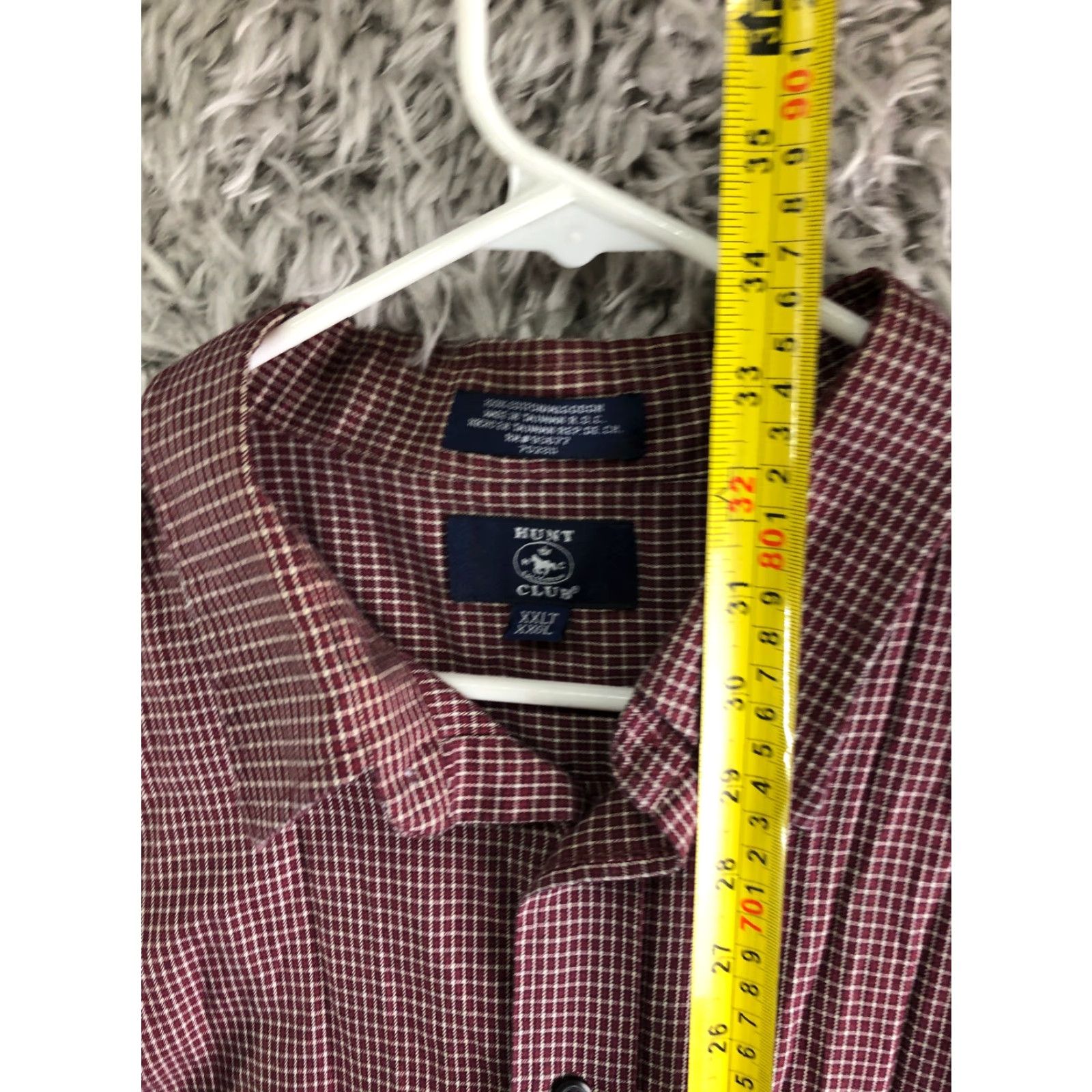 Vintage Hunt Club Mens XXLT Red Plaid Long Sleeve Spread Collar Shirt Size US XXL / EU 58 / 5 - 5 Thumbnail
