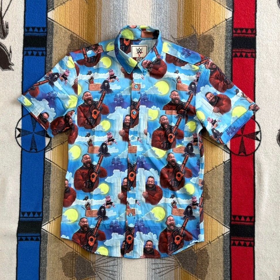 Vintage VINTAGE RSVLTS WWE Bray Wyatt Firefly Funhouse Short Sleeve Button Up Shirt Mens S Size US S / EU 44-46 / 1 - 2 Thumbnail