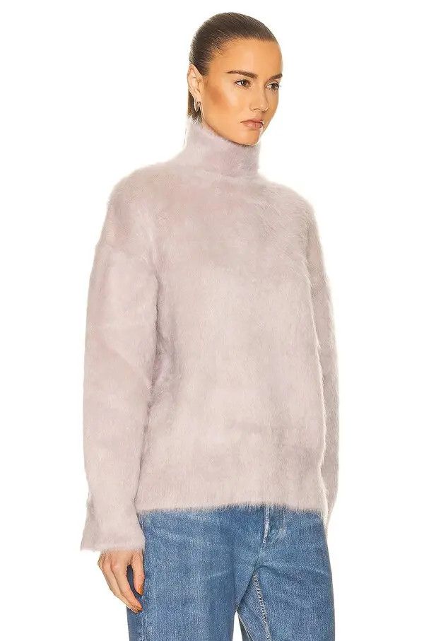Bottega Veneta o1n1vont1225 Double Mohair Jumper Sweater in Light Pink Size XL / US 12-14 / IT 48-50 - 2 Thumbnail