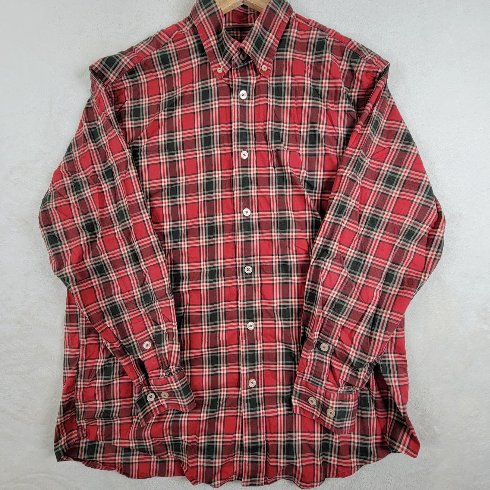 Orvis Orvis Shirt Long Sleeve Button-Down Mens Large Plaid 100% Cotton Red Size US L / EU 52-54 / 3 - 2 Thumbnail