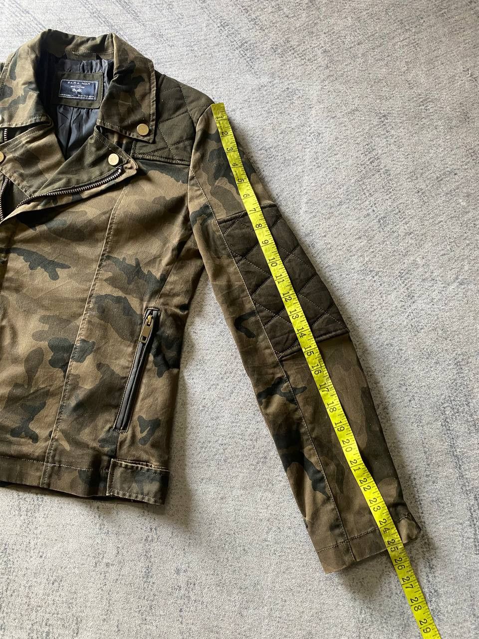 Zara Zara Man Camouflage Double Collar Biker Jacket Size US S / EU 44-46 / 1 - 11 Thumbnail