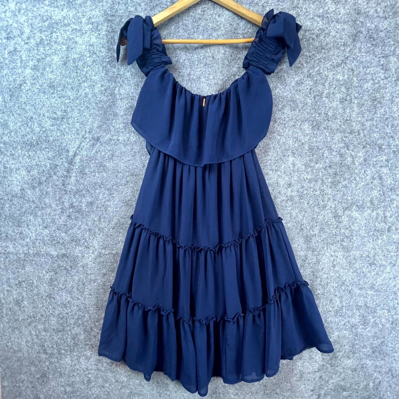 MISA Los Angeles MISA Los Angeles Micaela Dress Small Ruffle Tiered Pompoms Size S / US 4 / IT 40 - 2 Thumbnail