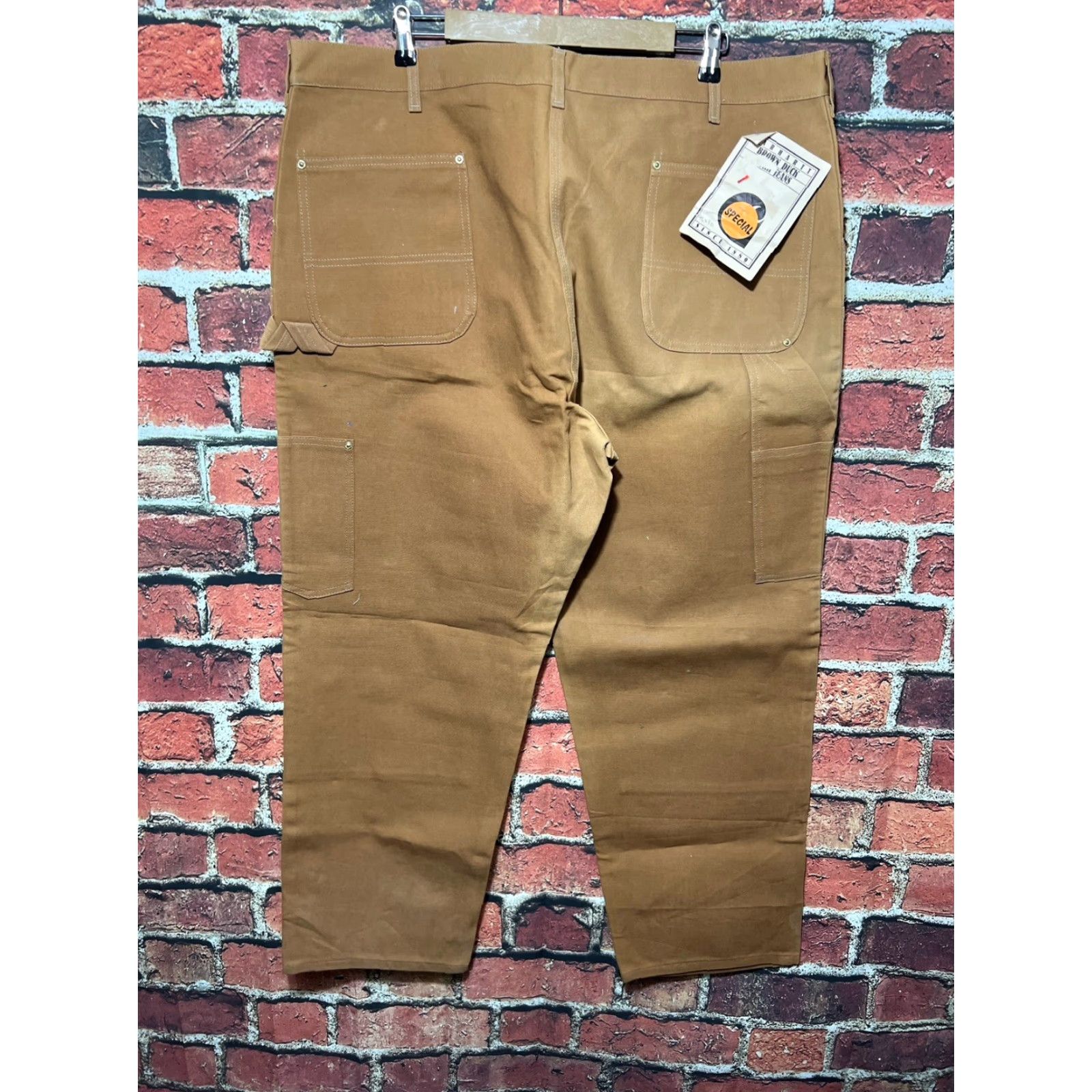 Carhartt VINTAGE Carhartt Union Made Brown Duck Work Jeans 46x30 NWT Deadstock Pants Men Brown Denim Cotton 30 Inseam Painter 46 Mens Size US 30 / EU 46 - 2 Thumbnail