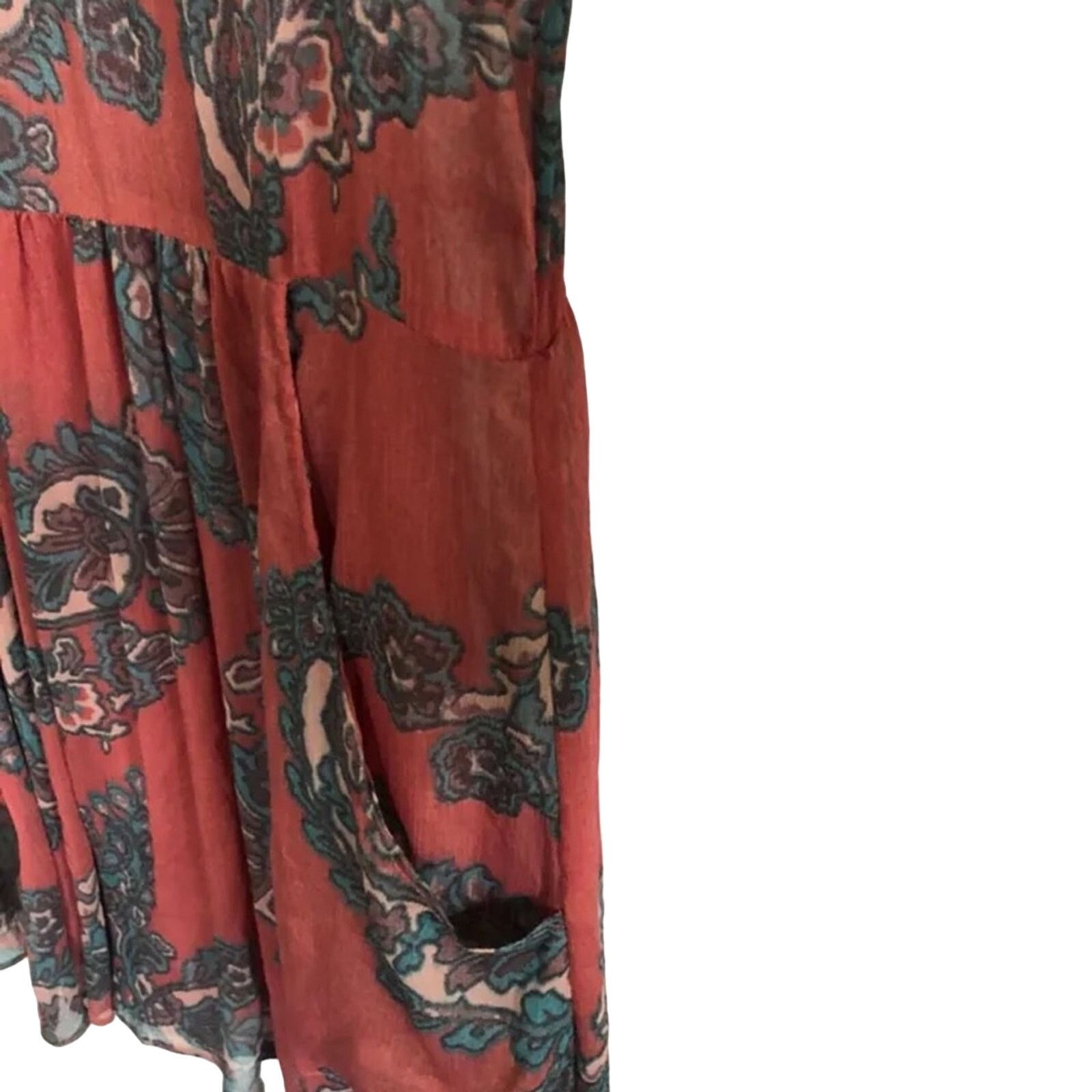 Free People Free People Moonstruck Paisley Mini Shift Dress Size XS / US 0-2 / IT 36-38 - 5 Thumbnail