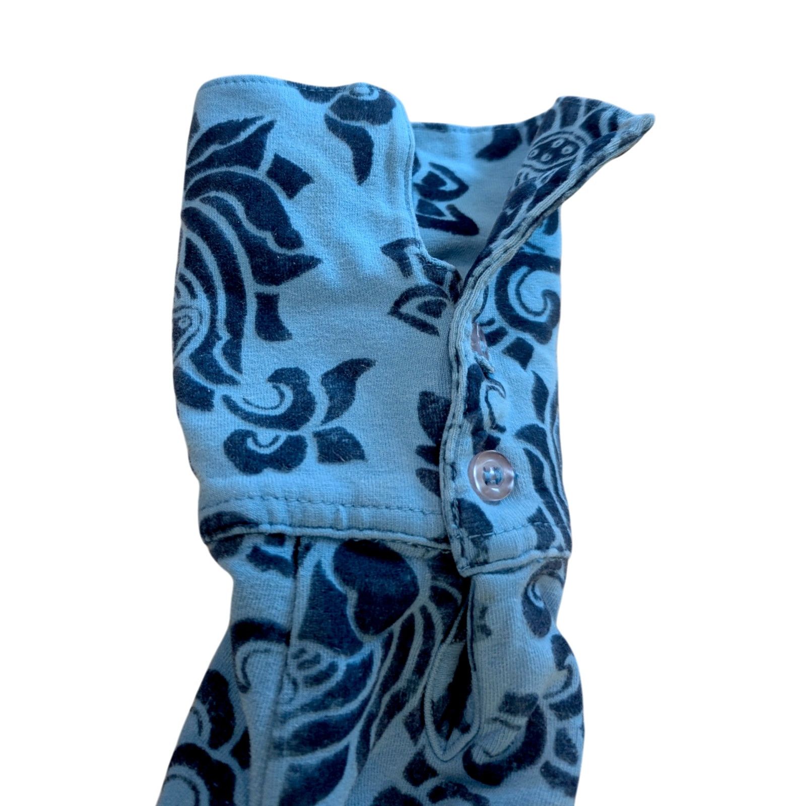 Soft Surroundings Soft Surroundings Blue Velvet Embossed Button Down Medium Size M / US 6-8 / IT 42-44 - 5 Thumbnail