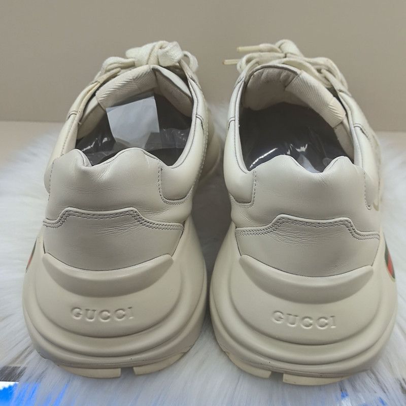 Gucci Gucci Rhyton Logo Ivory Low-top Sneakers - Size US 8 / EU 41 - 3 Thumbnail