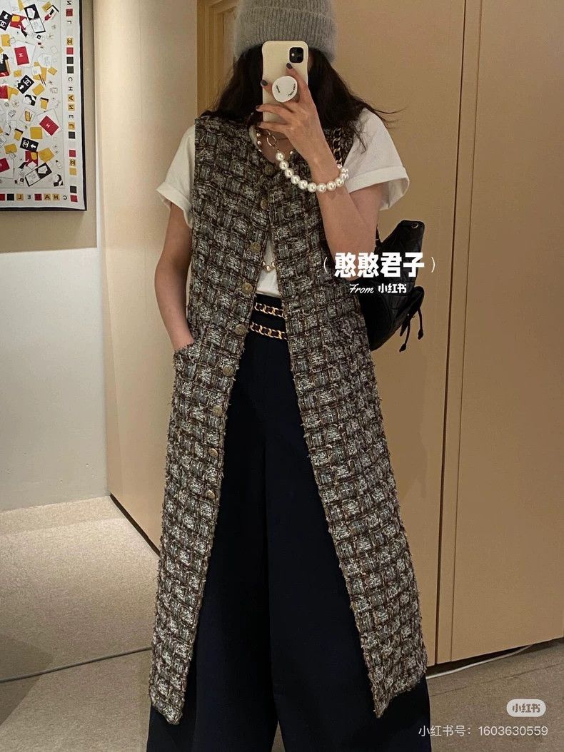Chanel Chanel Brown Forest Long Vest 2504-Nextarrow Size XXS / US 00 / IT 34 - 7 Thumbnail