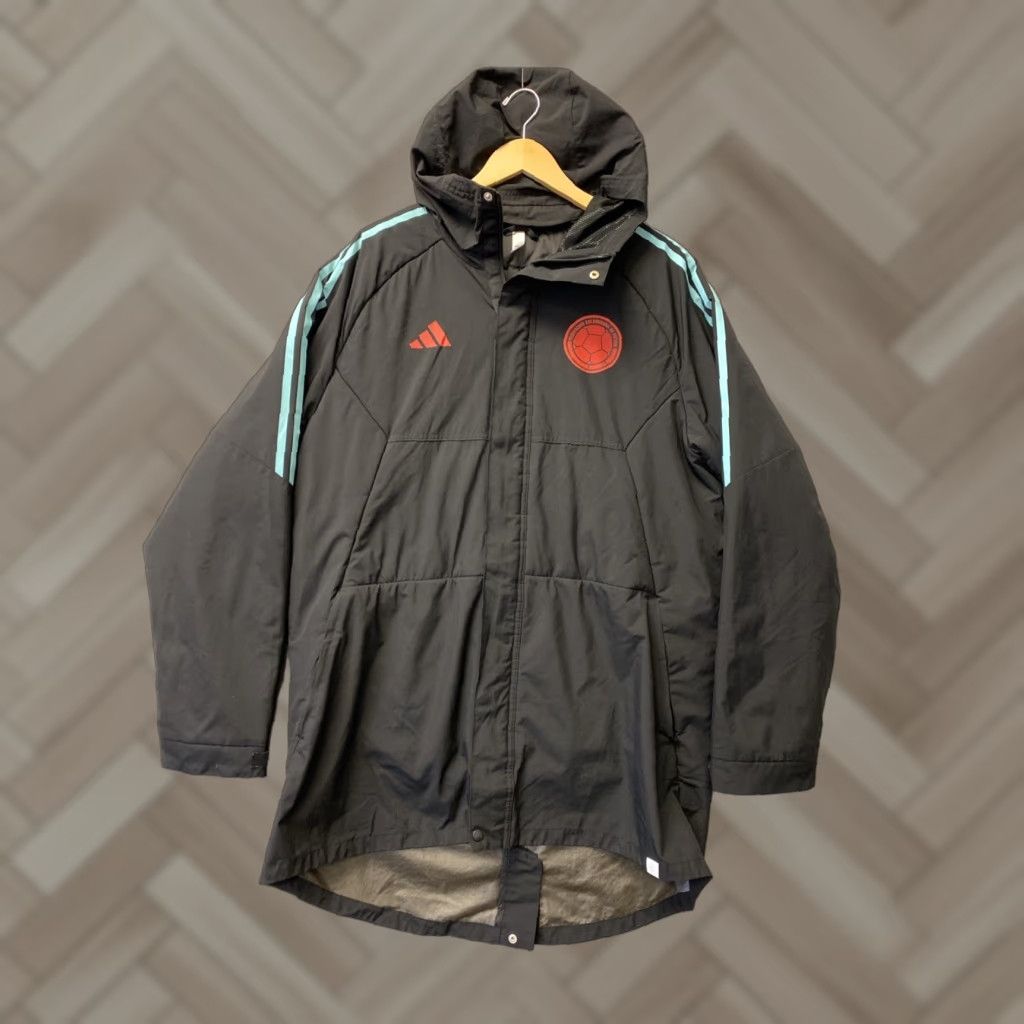 Adidas Adidas Jacket Men L Black Zip Hooded FCF Colombia Soccer Team Issued Rain Size US L / EU 52-54 / 3 - 1 Thumbnail