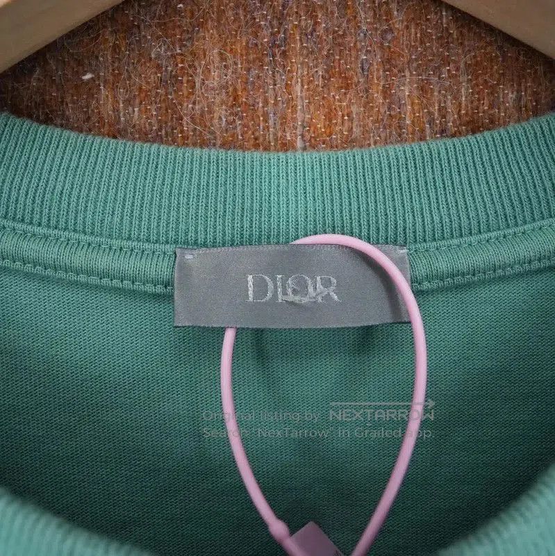 Dior Dior Green Logo Embroidered Short Sleeve T-Shirt . Size US L / EU 52-54 / 3 - 3 Thumbnail