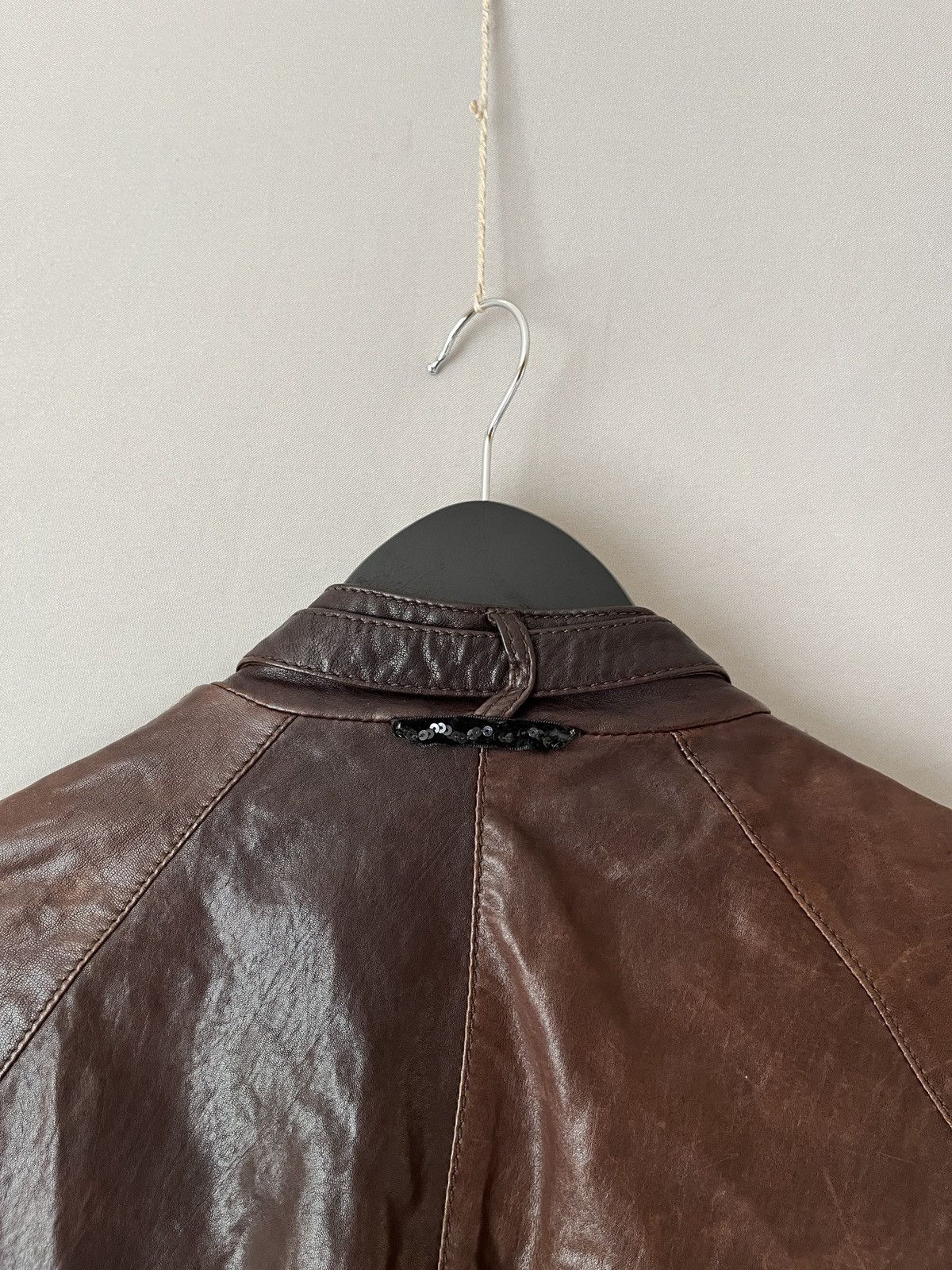 Hugo Boss Hugo Boss Real Leather Brown Bomber Jacket Detachable Pouch Size L / US 10 / IT 46 - 15 Thumbnail