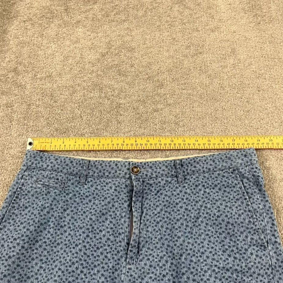 johnnie-O JOHNNIE-O Shorts Mens Size 35 x 7.5" Blue Palm Tree Chino Golf Preppy Casual Size US 35 - 3 Thumbnail