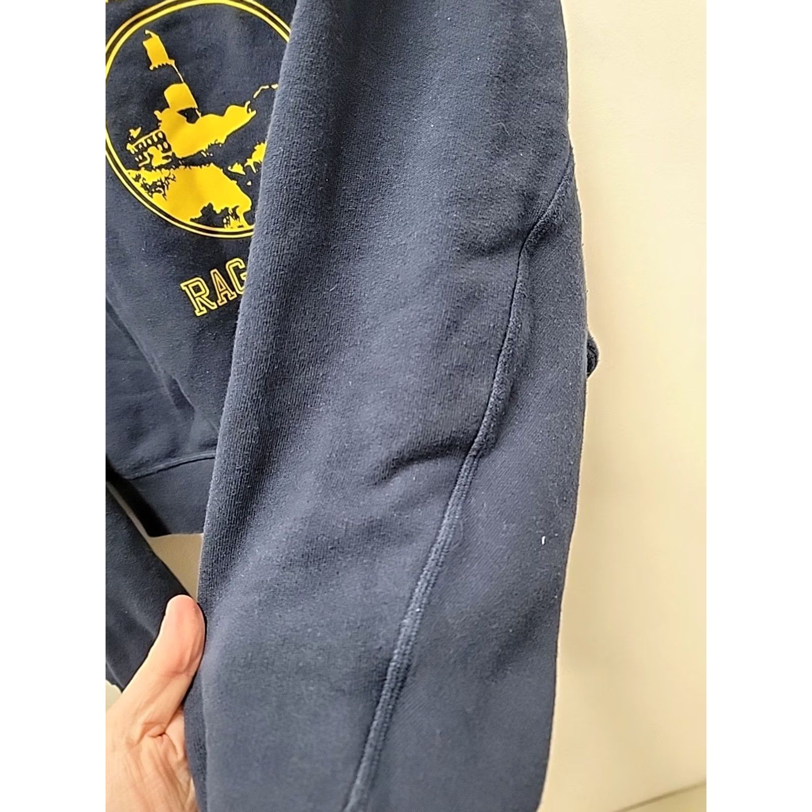 Rag & Bone rag & bone Sweatshirt Pullover Crew Neck Long Sleeve Blue M Womens Crop Graphic Embroidered Activewear Size M / US 6-8 / IT 42-44 - 6 Thumbnail