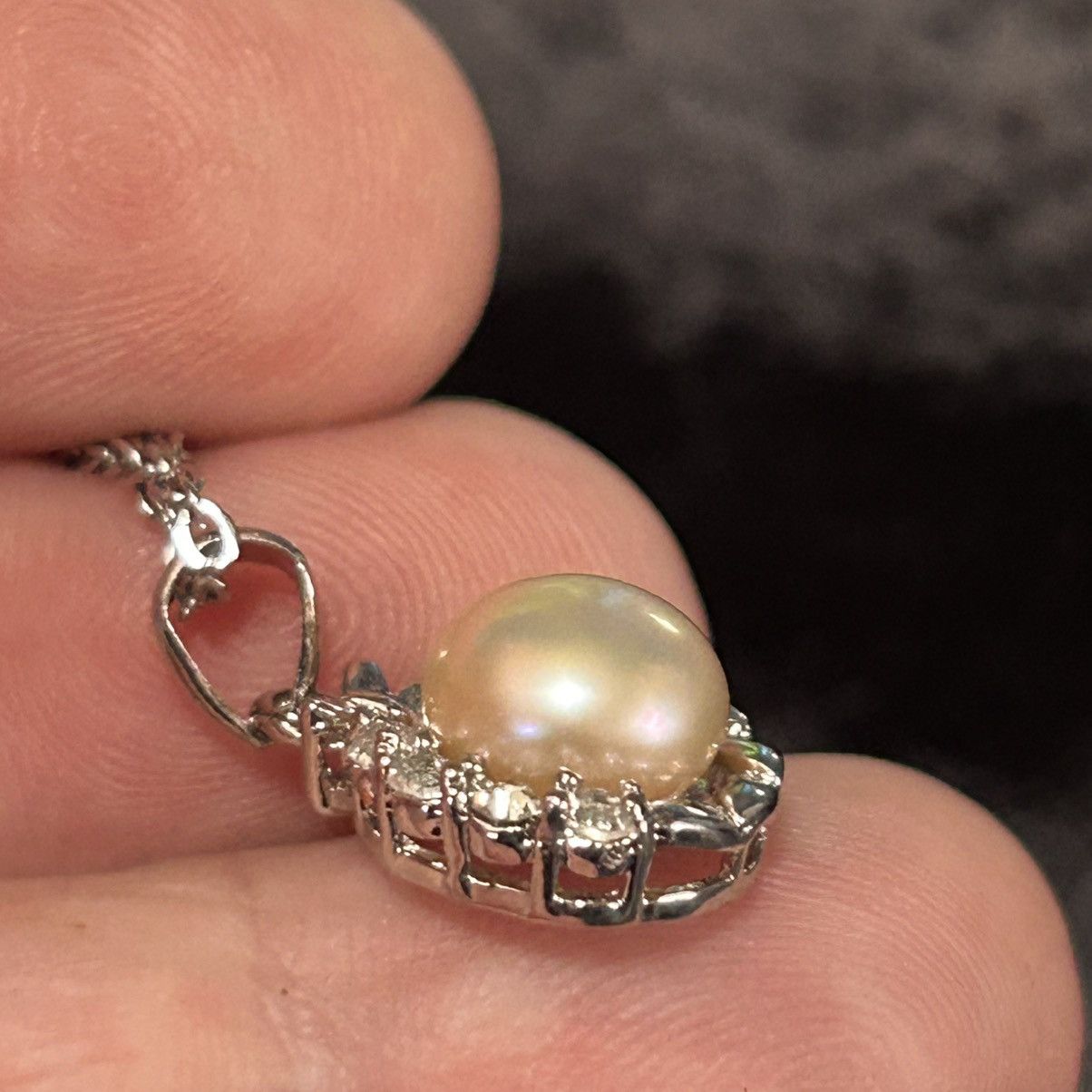 Handmade Handcrafted genuine fresh water pearl pendant necklace Size ONE SIZE - 3 Thumbnail