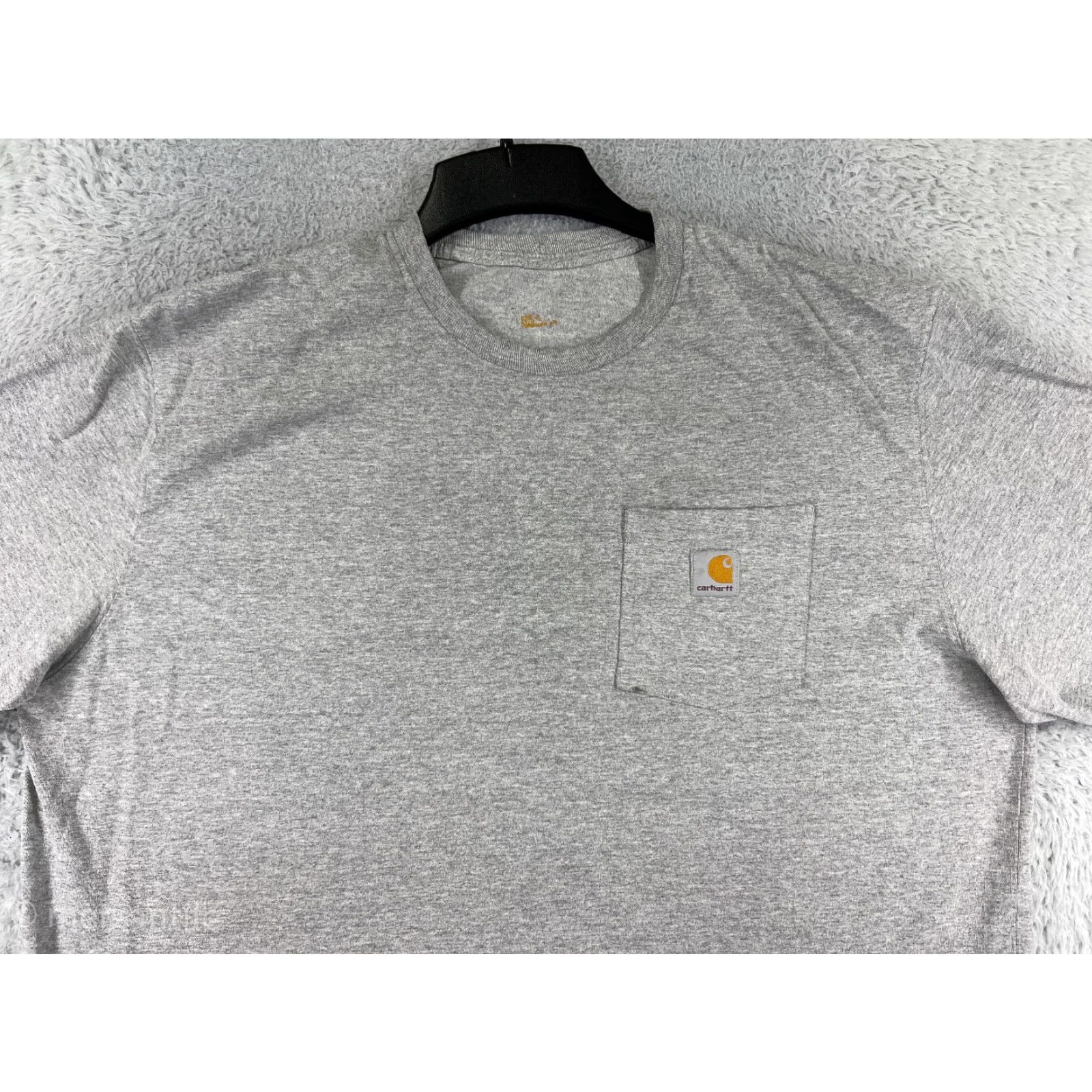 Carhartt VINTAGE Carhartt Shirt Mens XL Gray Short Sleeve Pocket Crew Neck Cotton Blend Size US XL / EU 56 / 4 - 4 Thumbnail