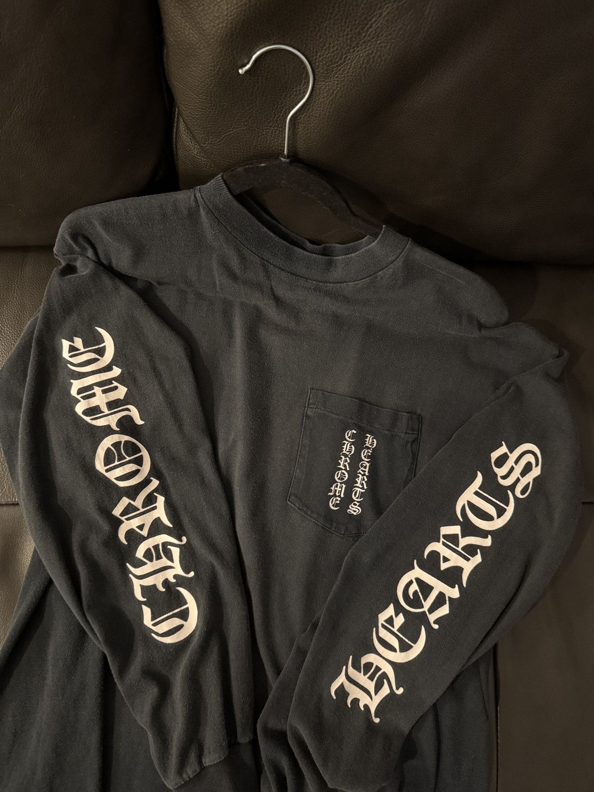 90s 希少 BELTONタグold Chrome Hearts ビンテージ Chrome Hearts Vintage Early 90s Chrome Hearts LS Pocket Tee