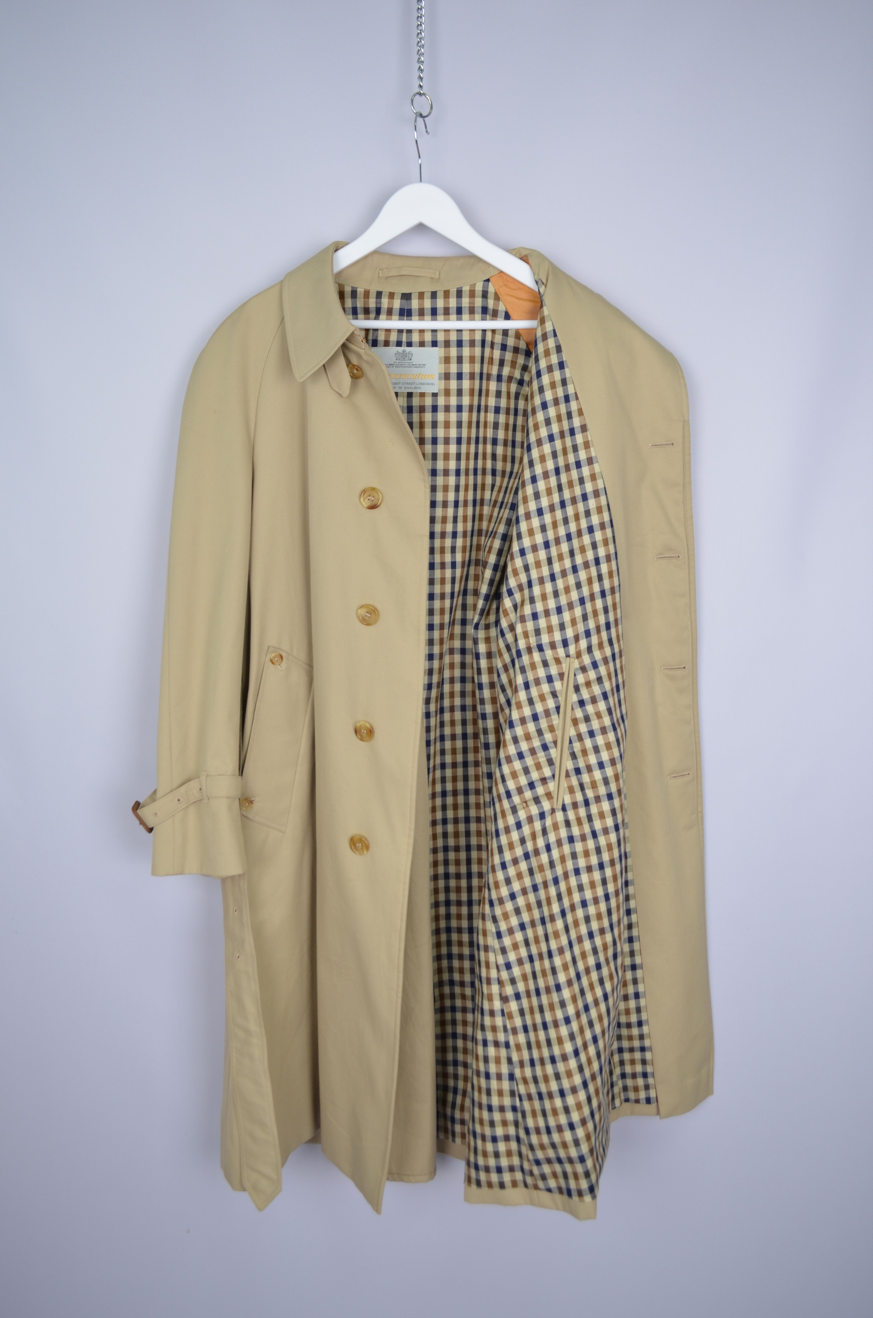 Aquascutum × Vintage Aquascutum London Trench Coat Aqua 5 Vintage Sz 38 S/M Size US M / EU 48-50 / 2 - 24 Thumbnail