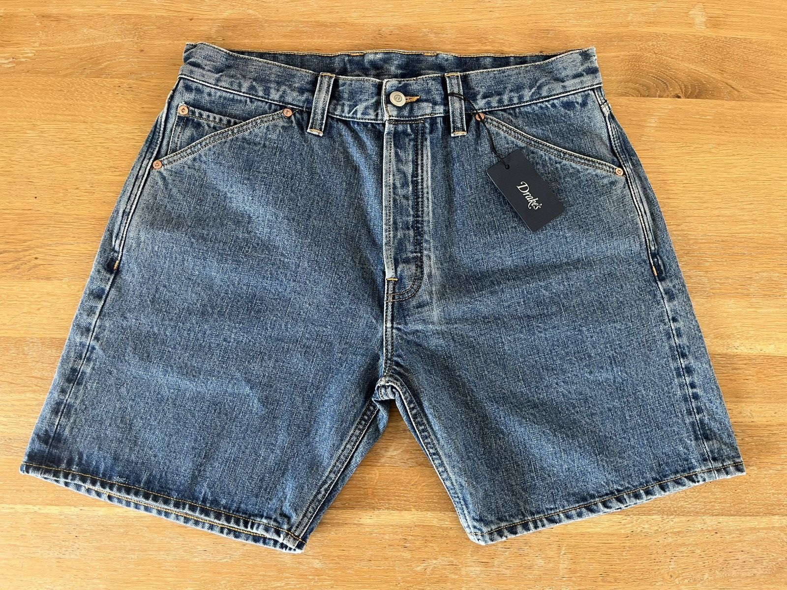 Drake's Drake London Denim Shorts Size US 33 - 1 Thumbnail