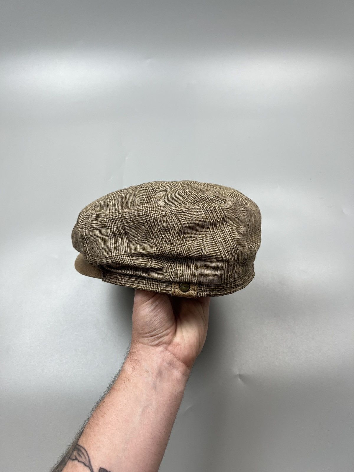 Stetson Stetson Beige Cotton Flat Cap Hat (Y0484) Size ONE SIZE - 3 Thumbnail