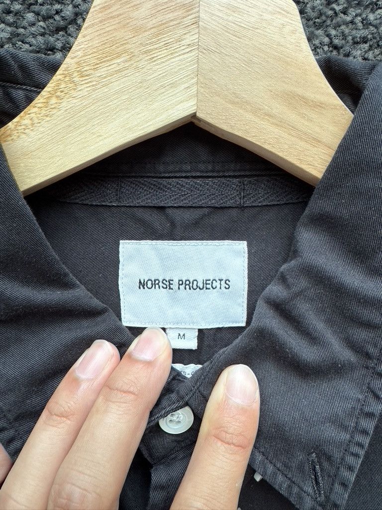 Norse Projects Black Anton Twill LS Button Up Shirt Size US M / EU 48-50 / 2 - 7 Thumbnail