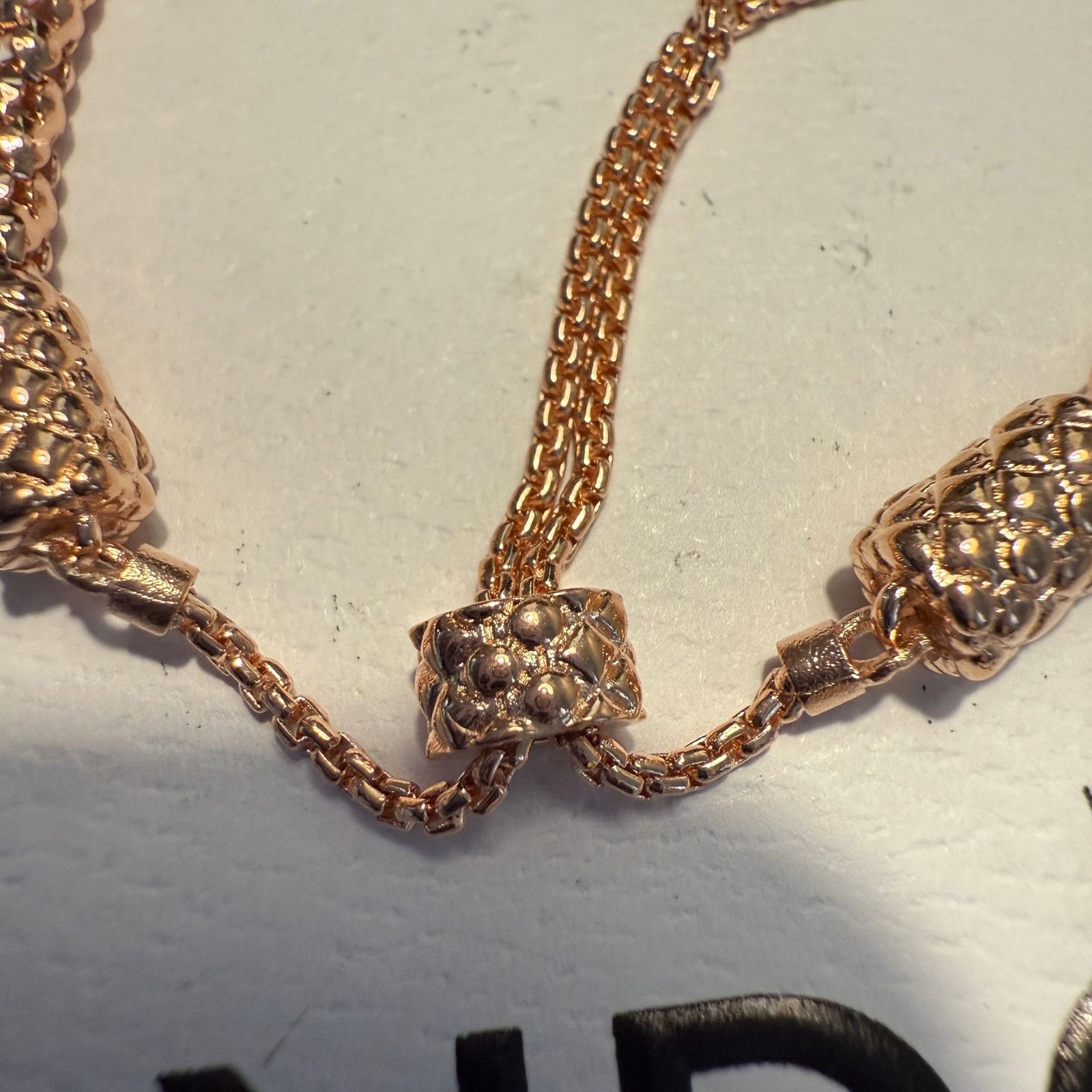 pandora Pandora Rose Adjustable Studded Chain Slider Bracelet , One Size ONE SIZE - 4 Thumbnail
