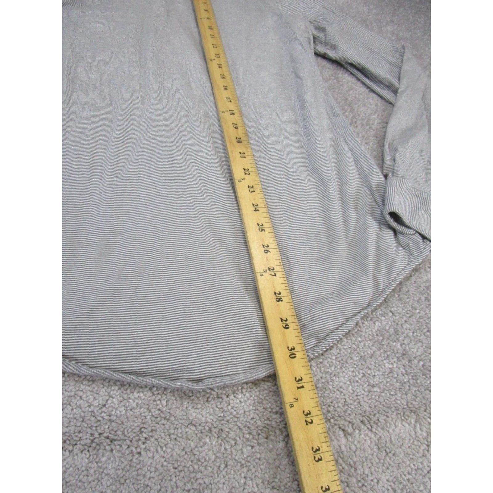 Bonobos BONOBOS Slim Button-Up Shirt Mens Medium Gray Cotton Stretch Long Sleeve Striped Size US M / EU 48-50 / 2 - 4 Thumbnail