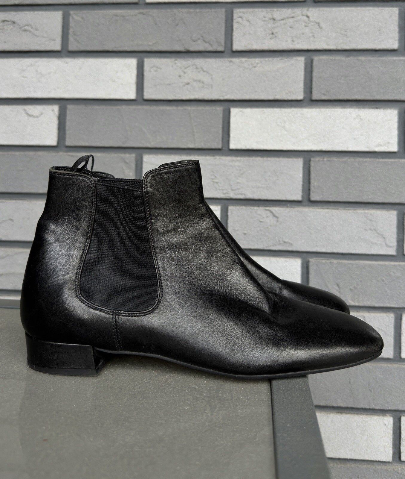 Prada Vintage Prada Women’s Ankle Chelsea Leather Classic Boots Size US 9.5 / IT 39.5 - 1 Thumbnail