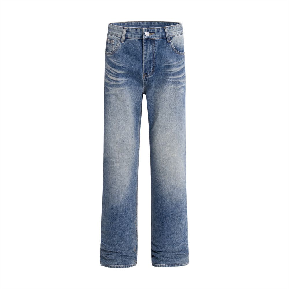 Japanese Brand × Jean Hip-hop trendy casual straight men's gradient washed jeans Size US 32 / EU 48 - 1 Thumbnail