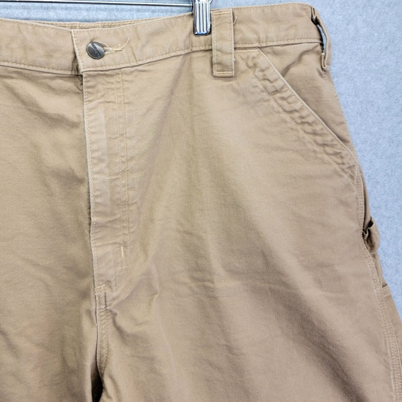 Carhartt Carhartt Shorts Mens 42 Dark Khaki Size B147 DKH Canvas Carpenter Work Size US 42 / EU 58 - 4 Thumbnail