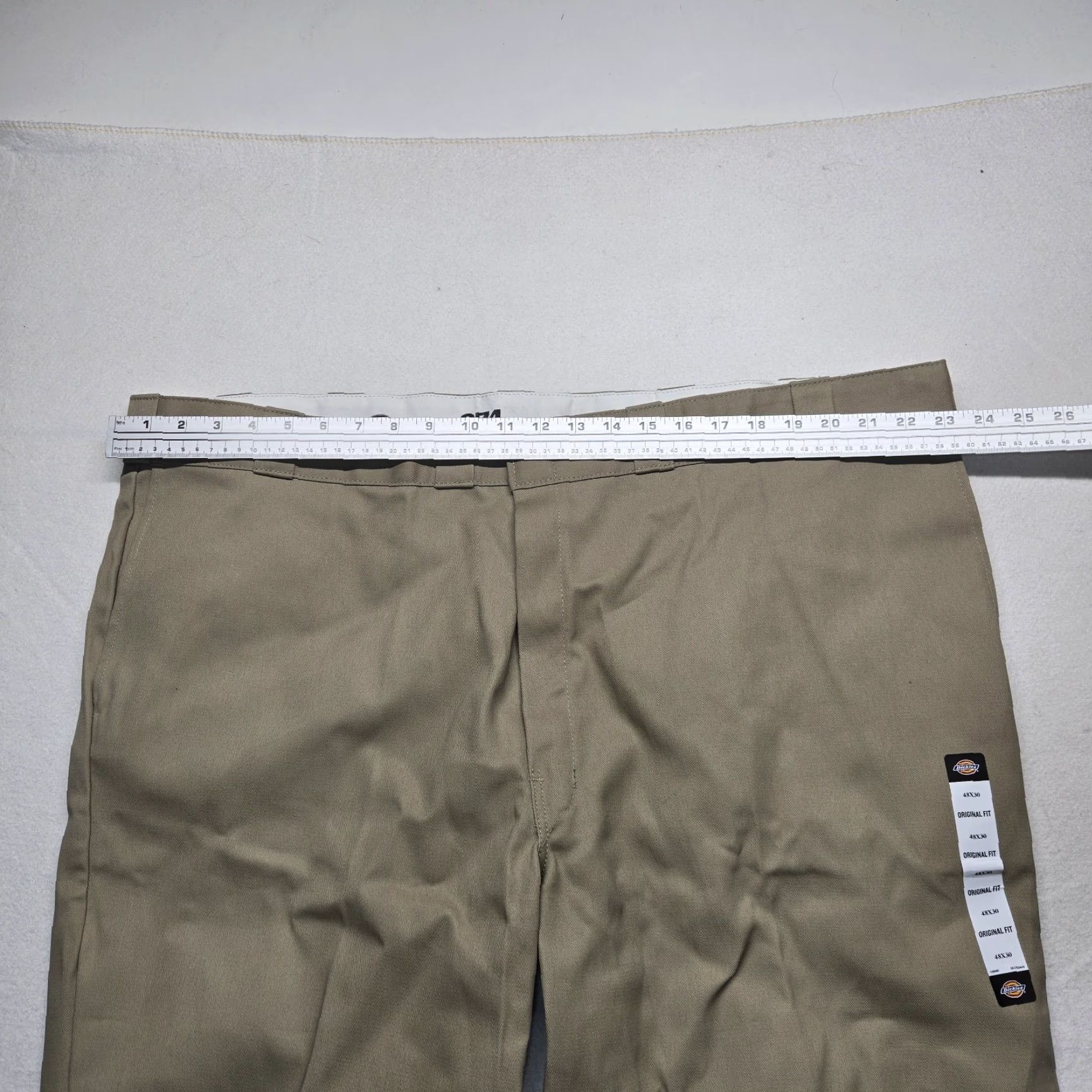 Dickies Dickies 874 Pants Mens Big & Tall 48x30 The Original Work Pants New Tan Brown Cotton Polyester Wrinkle Resistant Front Flat Rise High 12 in Jeans? Size US 32 / EU 48 - 4 Thumbnail