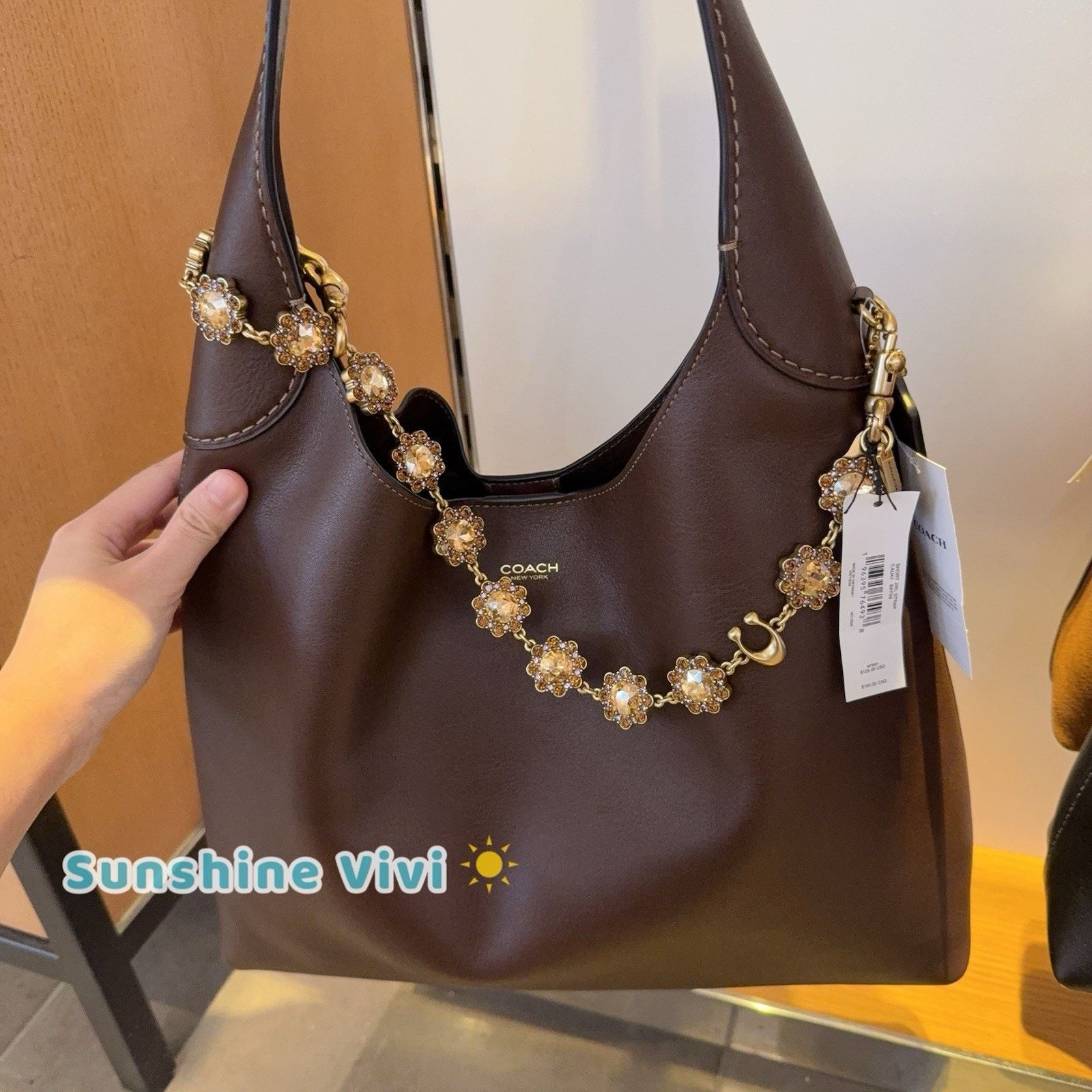 Coach NWT Coach Jewelry Chain Strap CAU47 Brass/Yellow（no bag） Size ONE SIZE - 1 Thumbnail