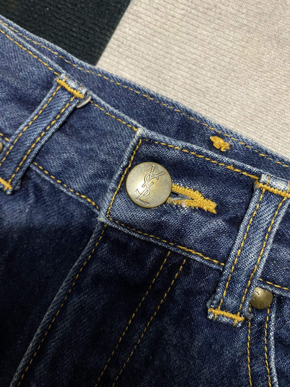 Yves Saint Laurent YVESSAINTLAURET YSL DENIM PANTS Size 22" - 5 Thumbnail