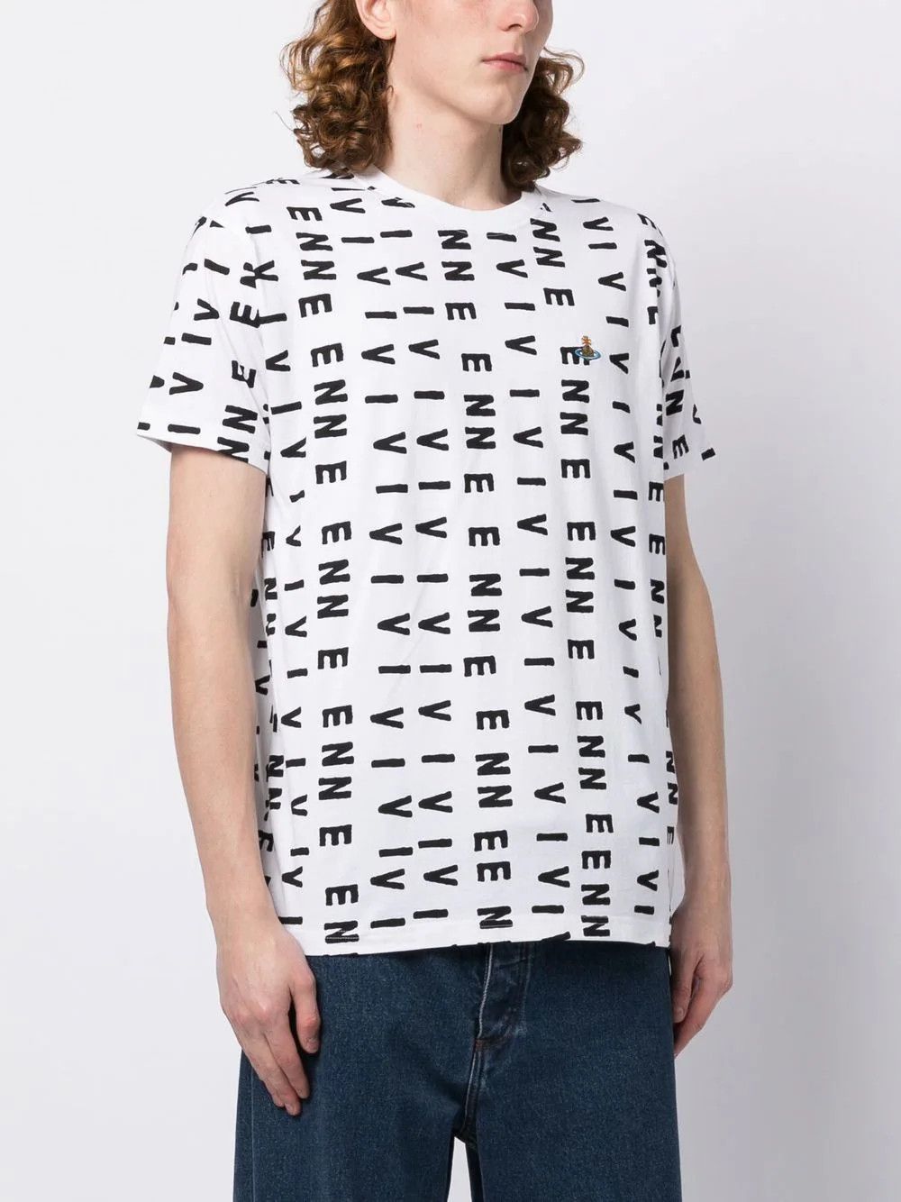 Vivienne Westwood VIVIENNE WESTWOOD white classic letter logo print t-shirt Size US M / EU 48-50 / 2 - 2 Thumbnail