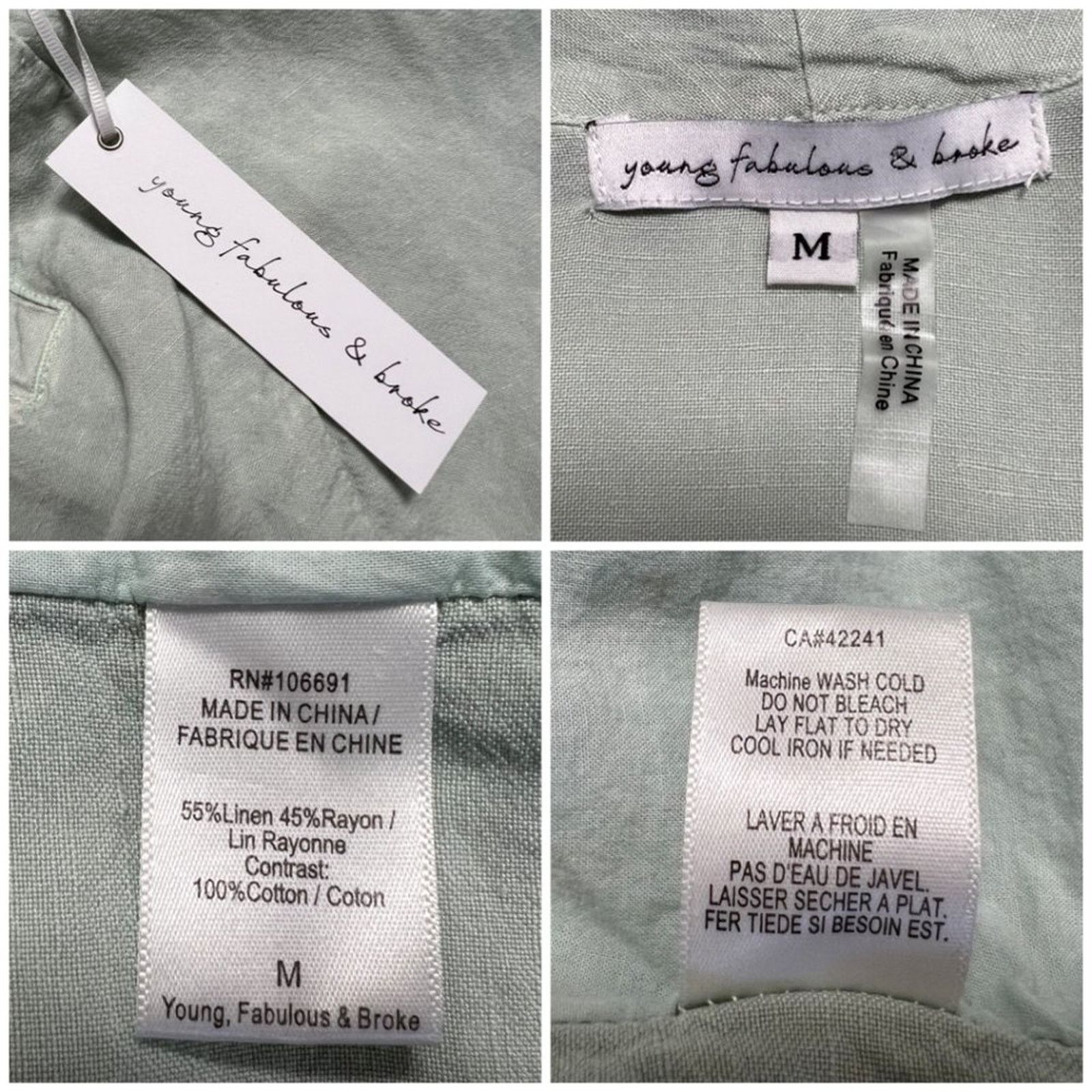 Other Young Fabulous & Broke Linen Duster Jacket Green Size M Size M / US 6-8 / IT 42-44 - 5 Thumbnail