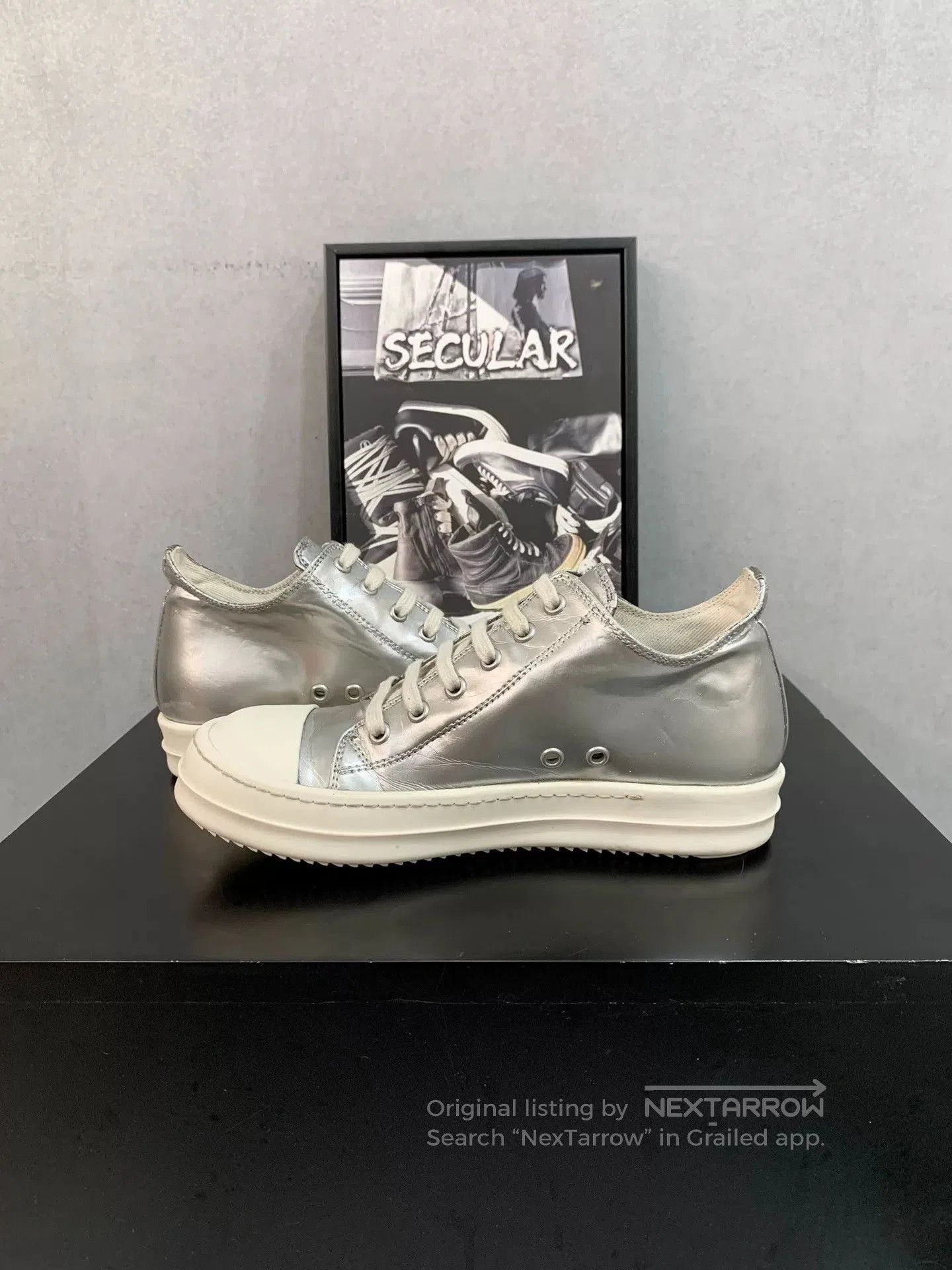 Rick Owens Drkshdw Rick Owens DRKSHDW Silver Low. Size US 5 / IT 35 - 6 Thumbnail