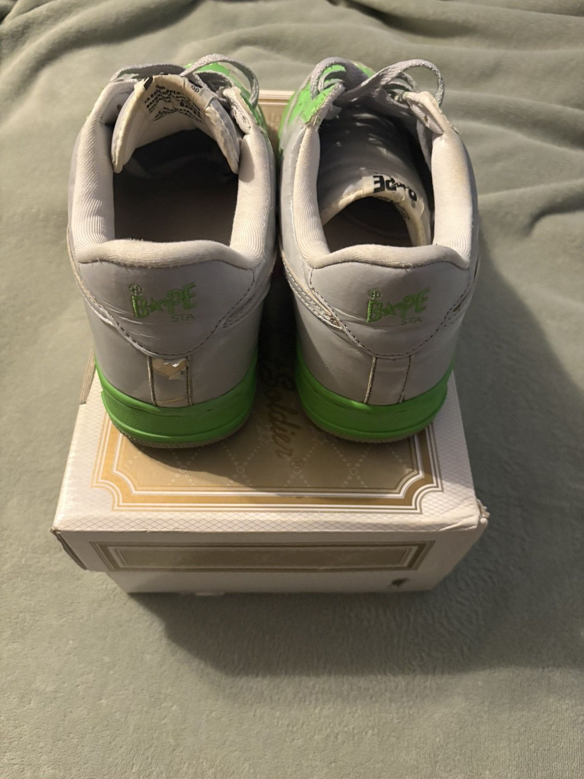 Bape Bapesta FS-001 Low ‘Grey Lime Green’ 2005 Size US 11 / EU 44 - 4 Thumbnail
