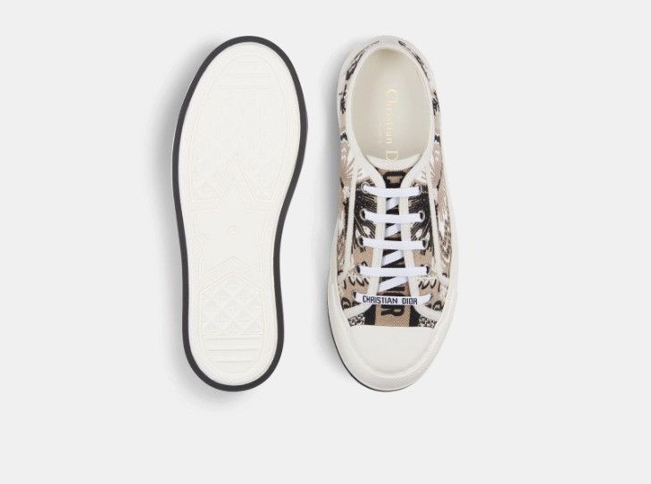 Dior o1w1db11225 KCK38 Platform Low-Top Sneakers Beige Multicolor Size US 7 / IT 37 - 4 Thumbnail
