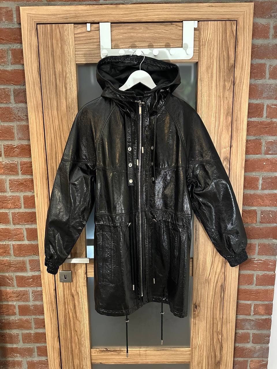 Saint Laurent Paris Saint Laurent Paris Leather Black Parka F38/S Size S / US 4 / IT 40 - 4 Thumbnail