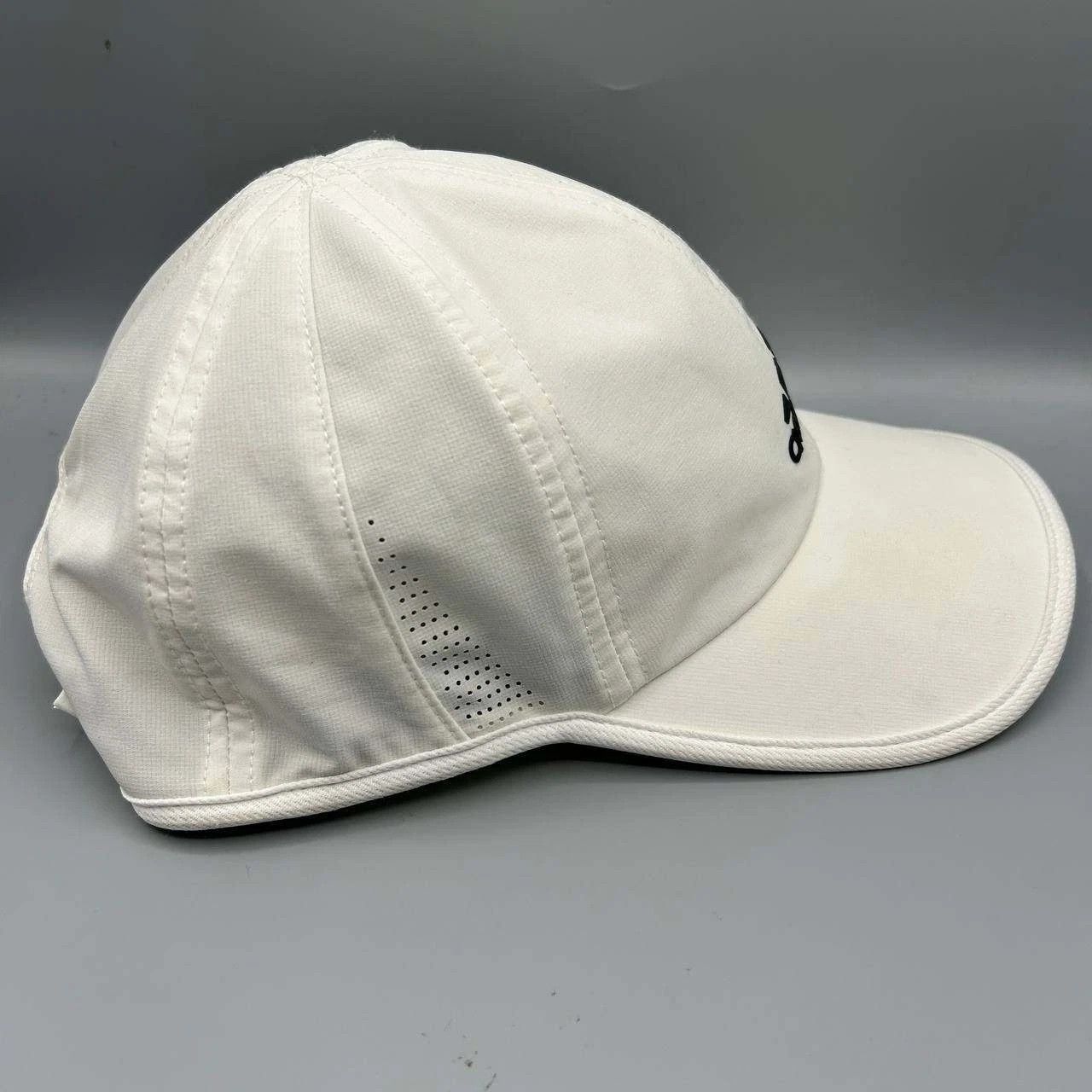 Adidas Adidas 3 Stripes Aeroready Hat Men White Gray Strap Back Cap Size ONE SIZE - 6 Thumbnail