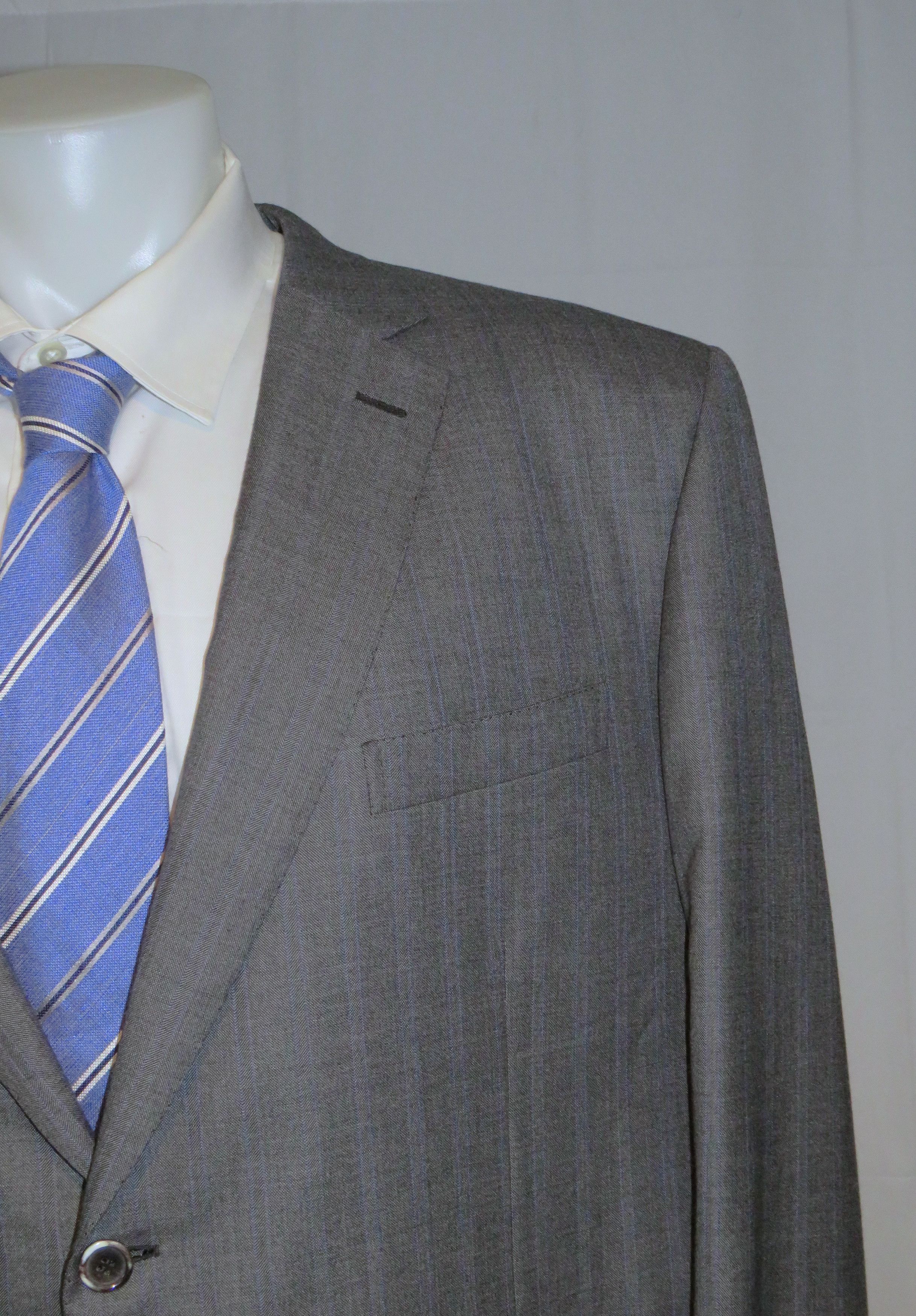 Brioni Gray Striped Silk Blend Current Two Button Suit 52R NWT Size 52R - 6 Thumbnail