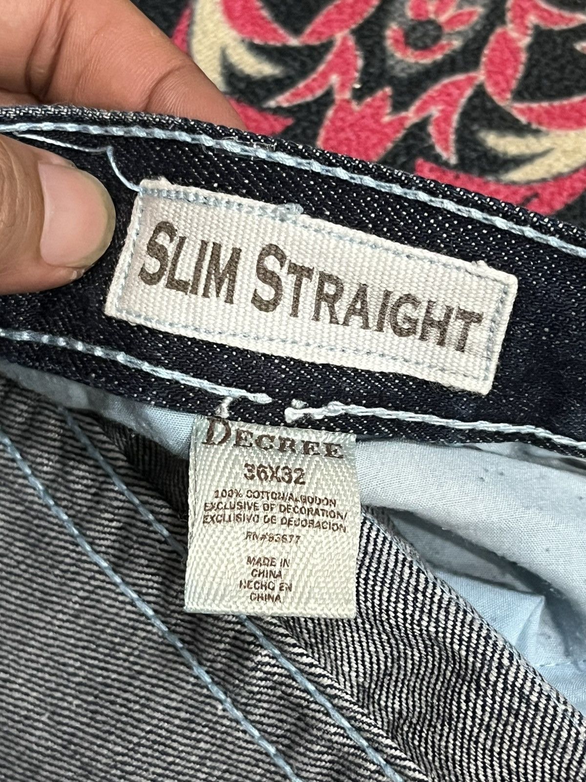 No Faith Studios Vintage Decree Dark Washed Distressed Slim Straight Jeans Size US 36 / EU 52 - 15 Thumbnail