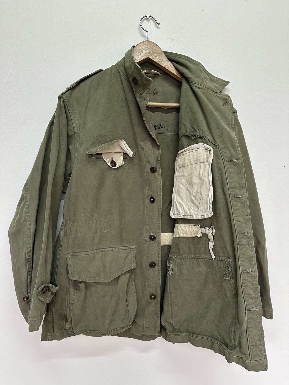 Vintage True Vintage Circa 50s France Armee OG Military Jacket Size US L / EU 52-54 / 3 - 4 Thumbnail