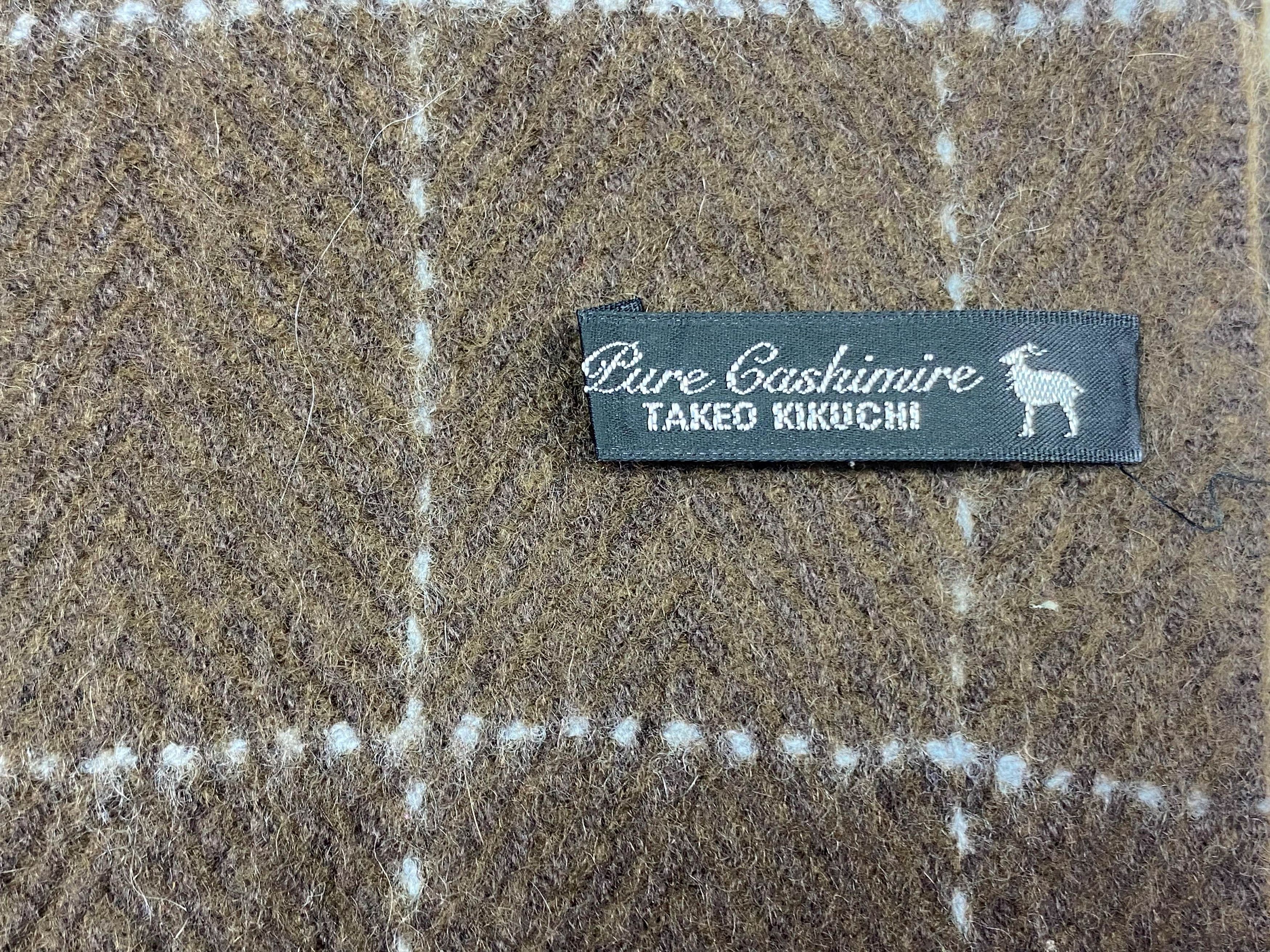Takeo Kikuchi Vintage Takeo Kikuchi Pure Cashmere Checkered Scarf Luxury Size ONE SIZE - 10 Thumbnail